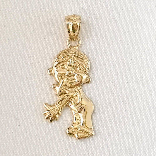 14K Yellow Gold Boy Pendant