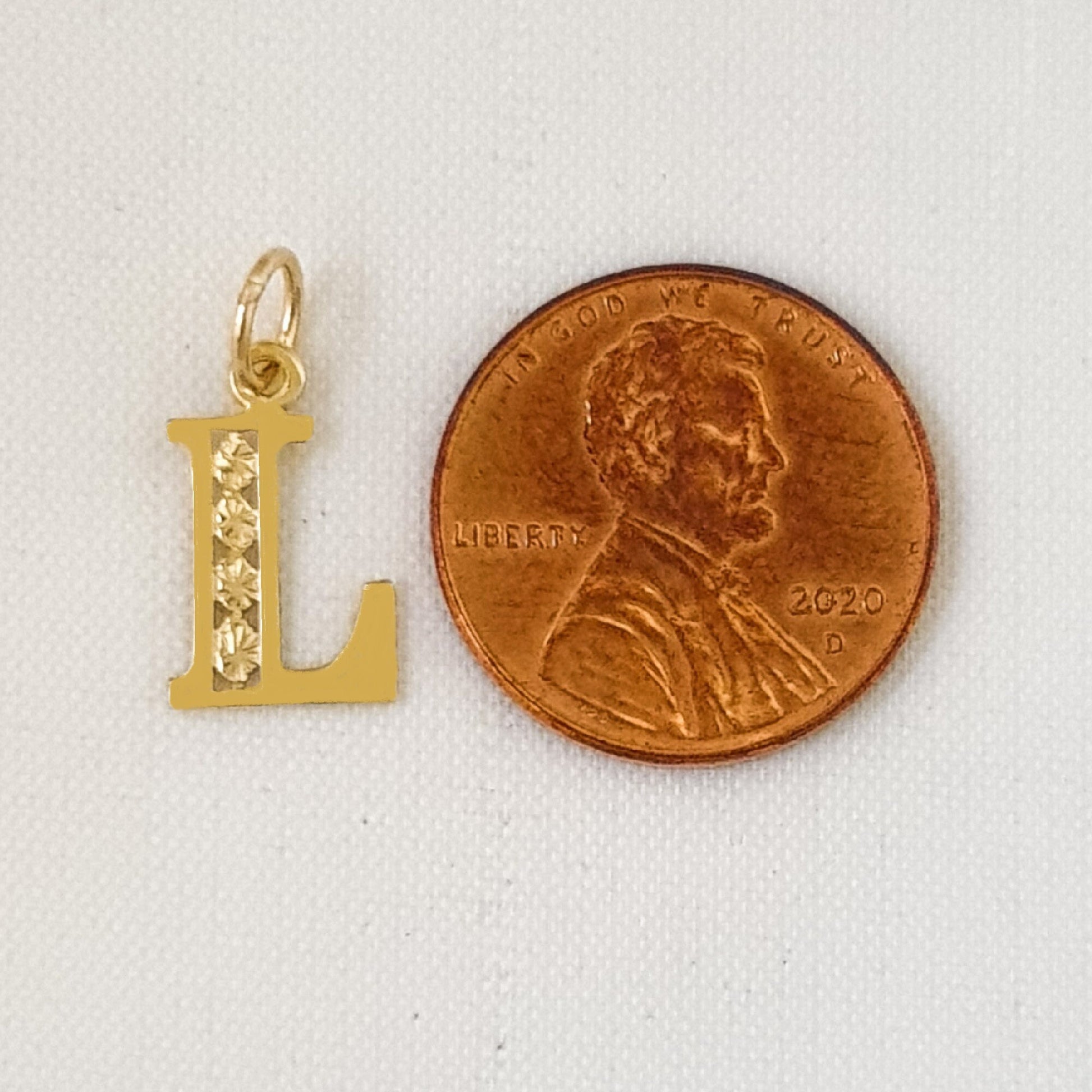 A to Z Any One 14K Yellow Gold Letter Pendant Charm