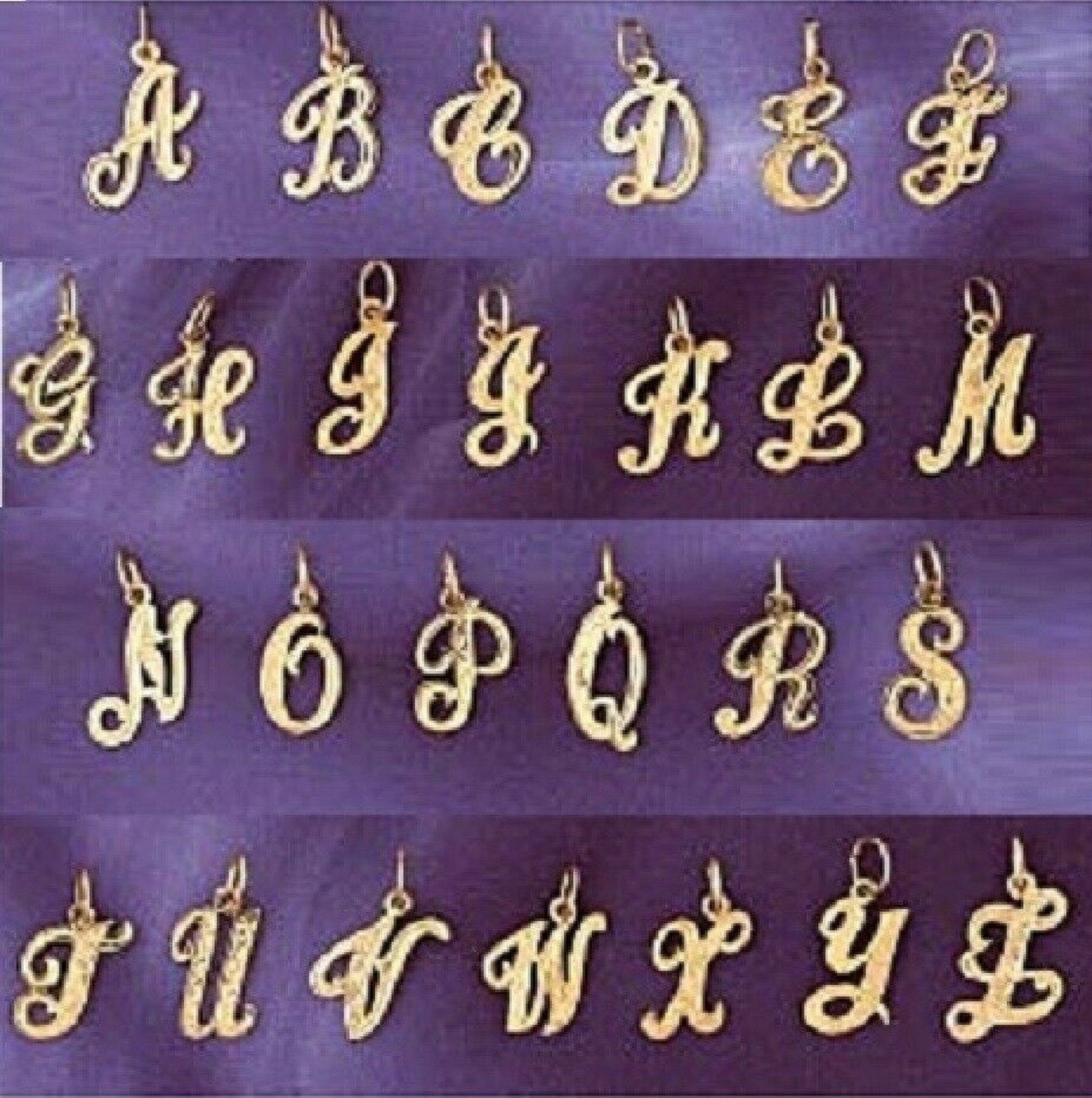 A to Z Any One 14K Yellow Gold Letter Pendant Charm