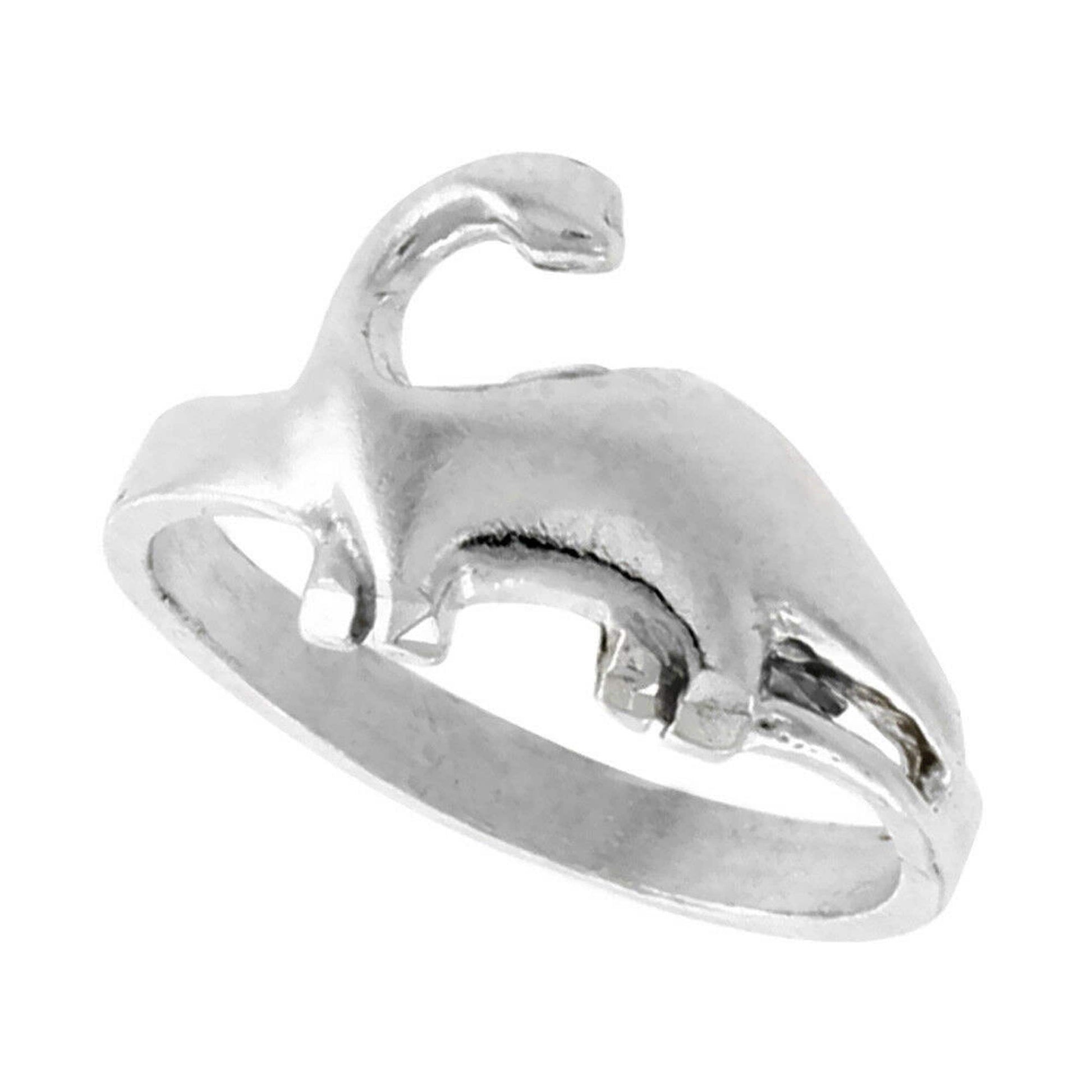 925 Sterling Silver Sauropod Dinosaur Ring