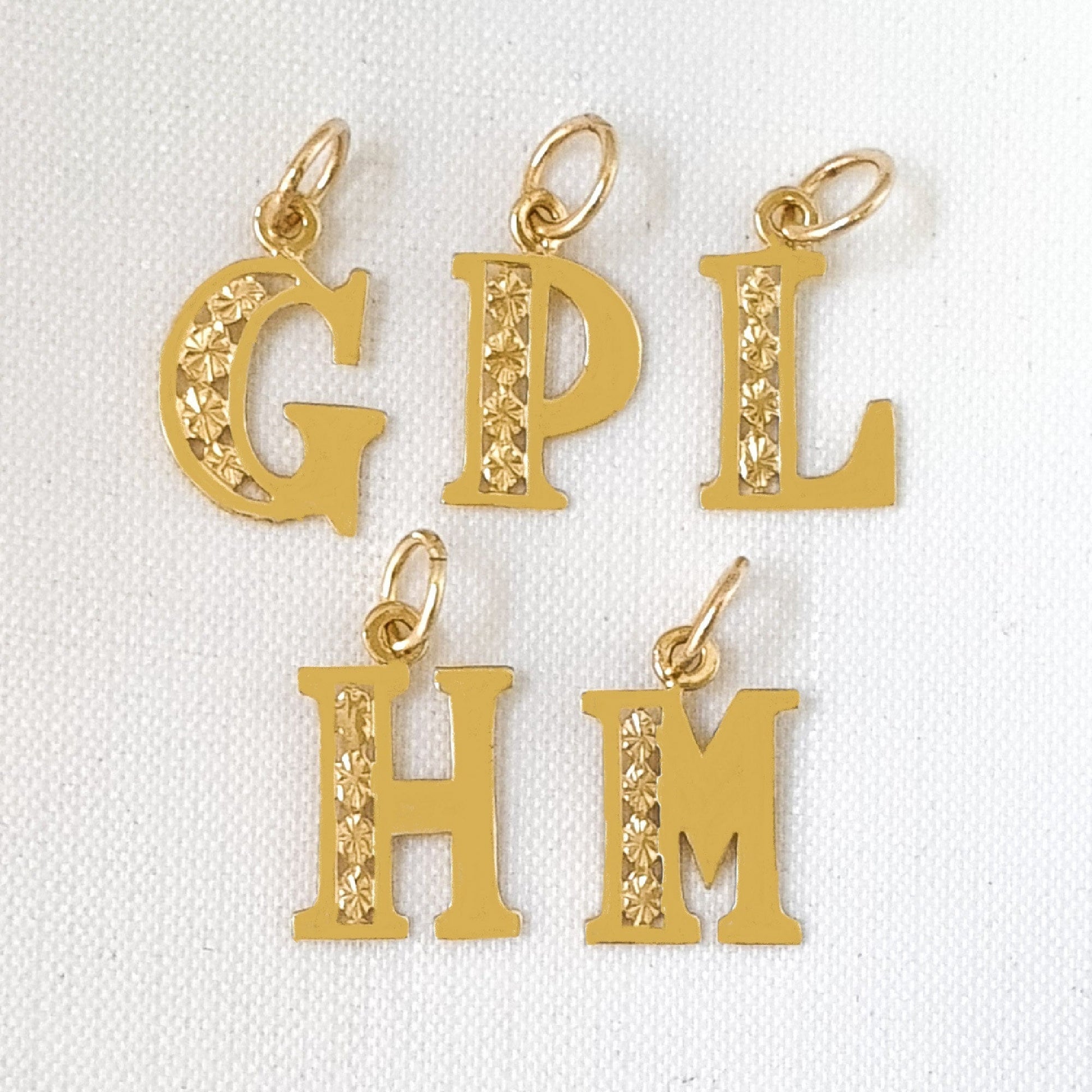 A to Z Any One 14K Yellow Gold Letter Pendant Charm