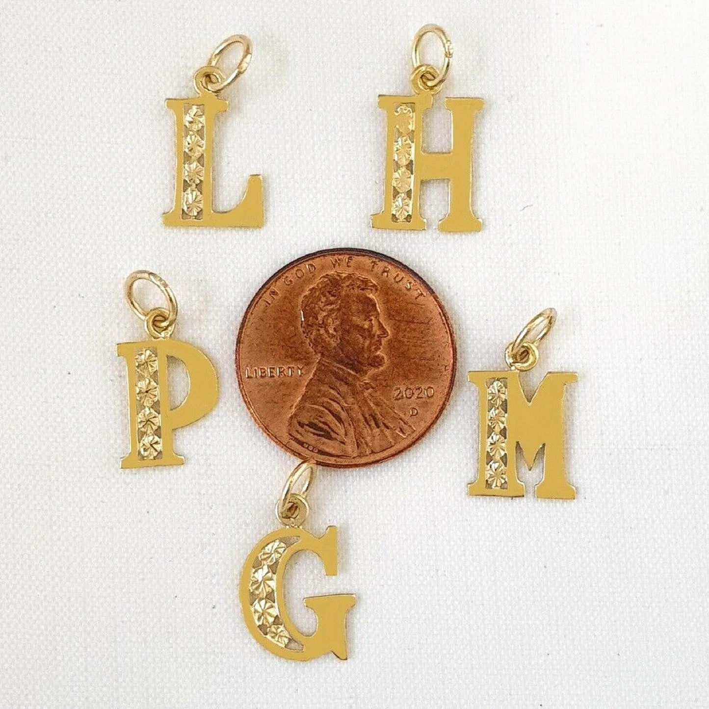A to Z Any One 14K Yellow Gold Letter Pendant Charm
