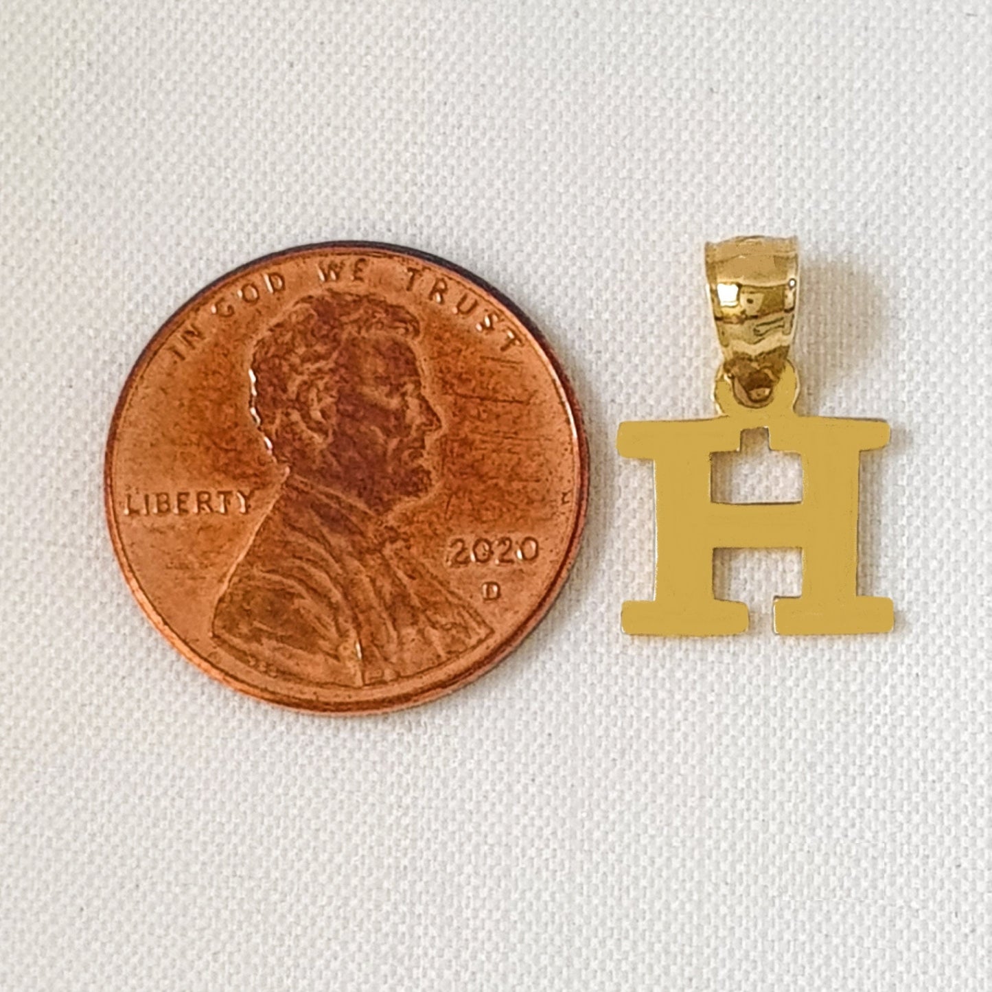 A to Z Any Any One 14K Yellow Gold Letter Pendant Charm