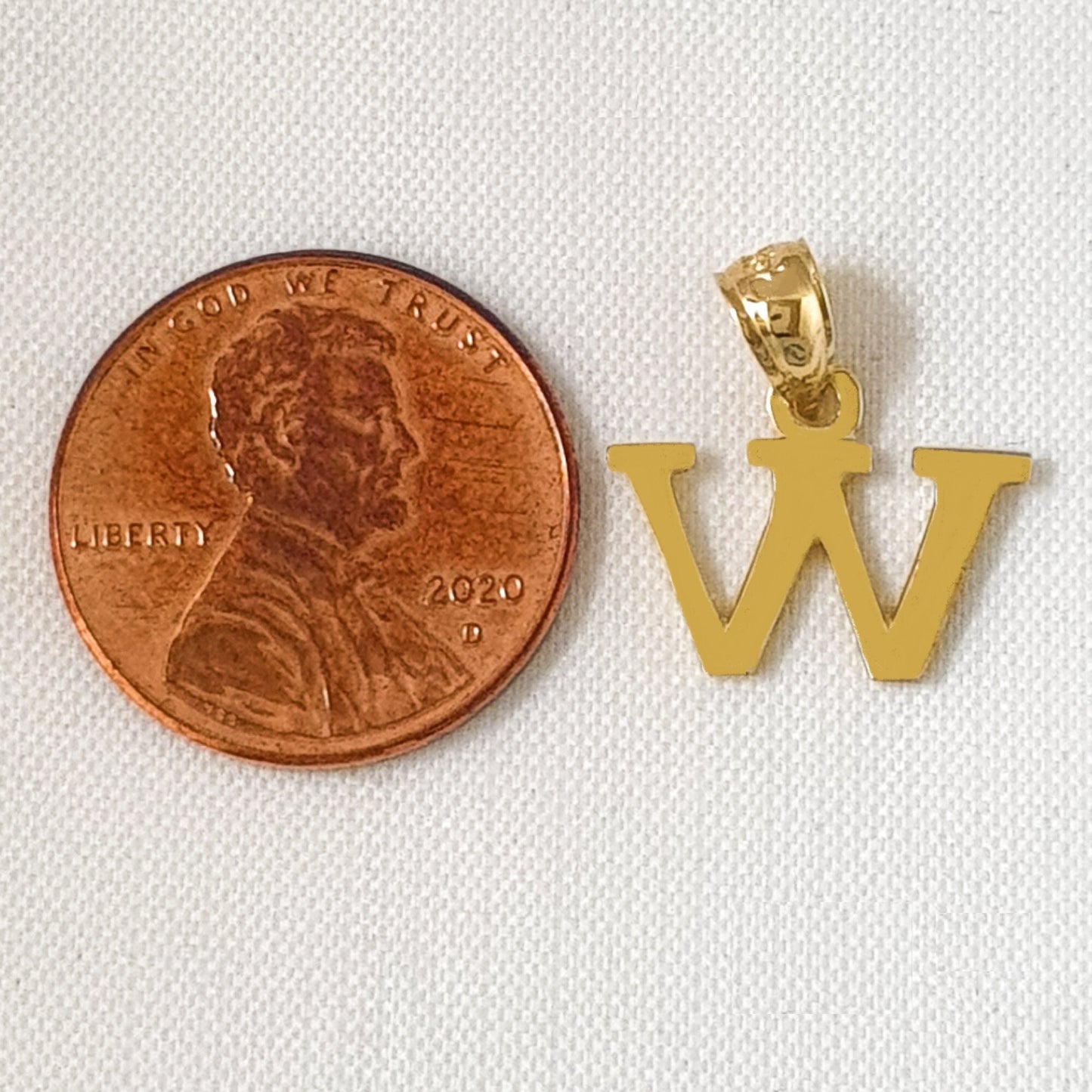 A to Z Any Any One 14K Yellow Gold Letter Pendant Charm