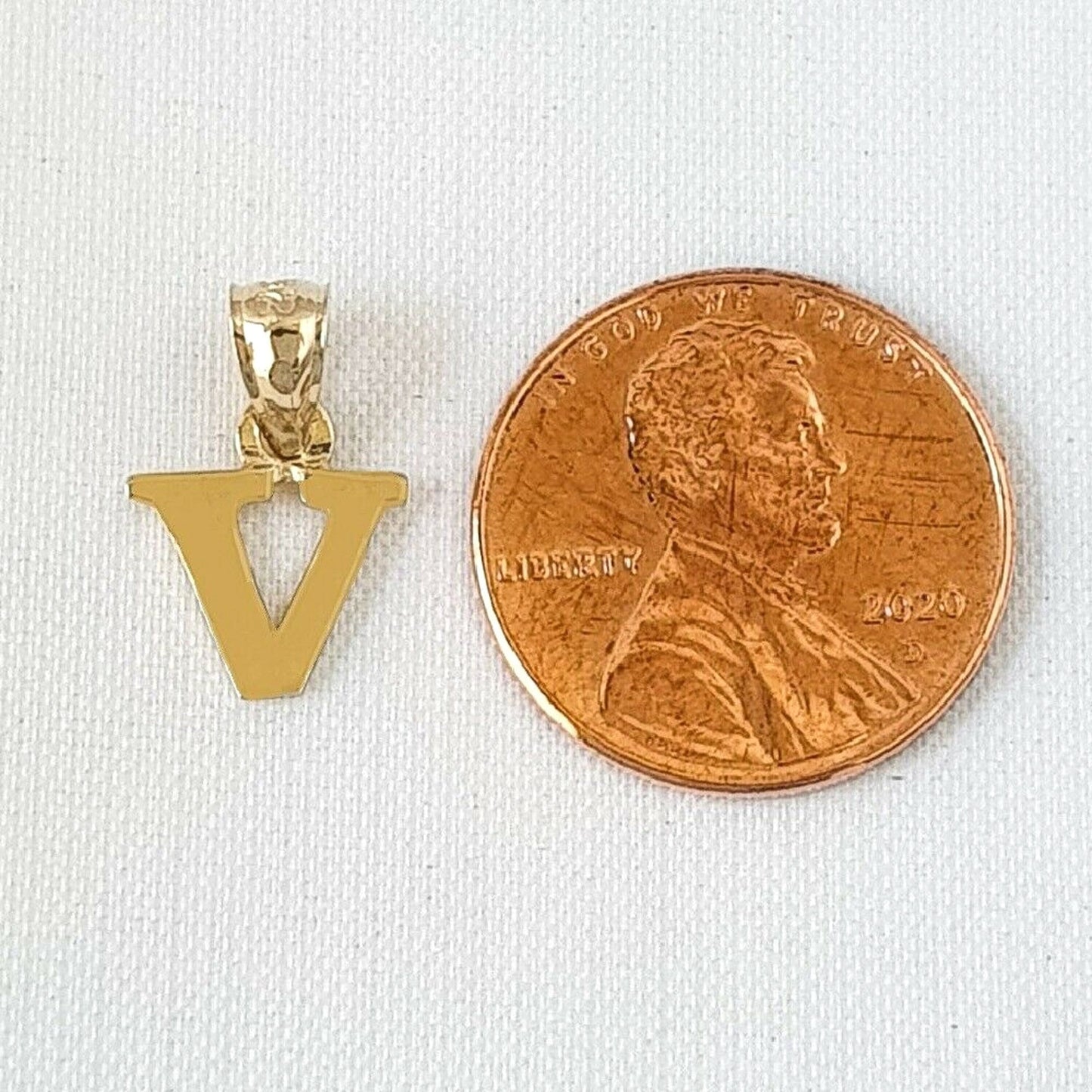 A to Z Any Any One 14K Yellow Gold Letter Pendant Charm