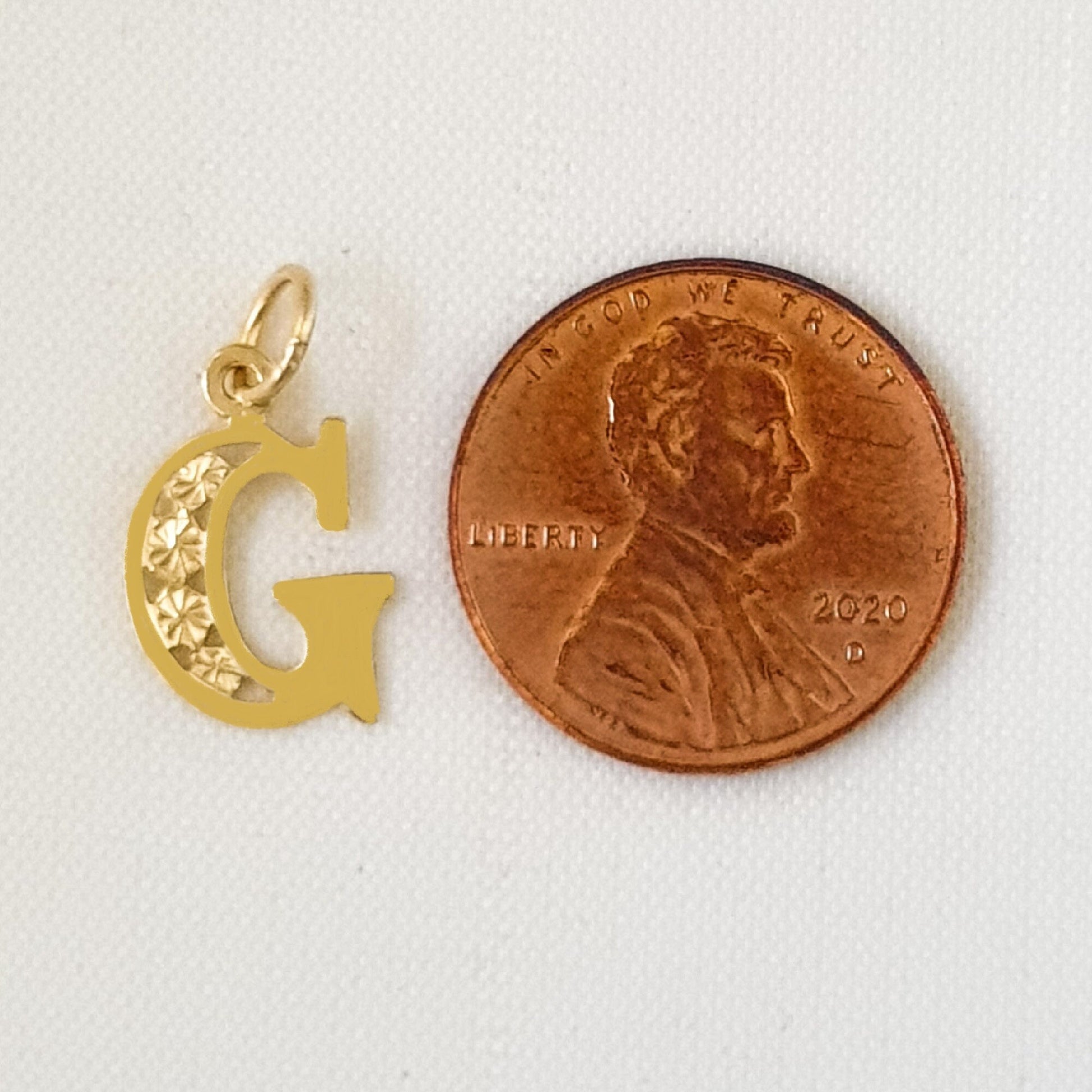 A to Z Any One 14K Yellow Gold Letter Pendant Charm