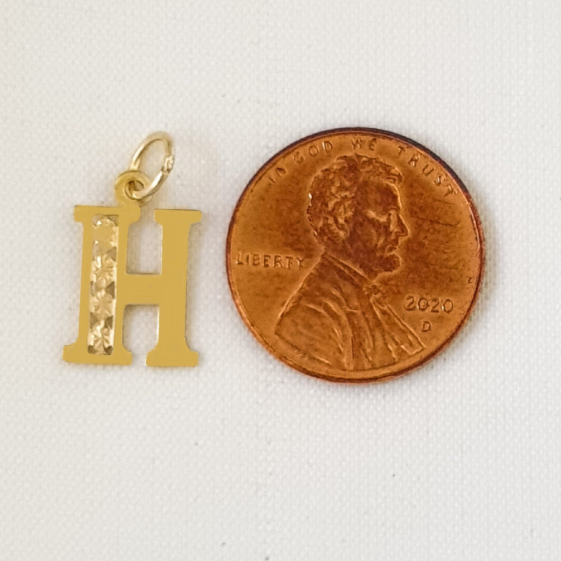 A to Z Any One 14K Yellow Gold Letter Pendant Charm