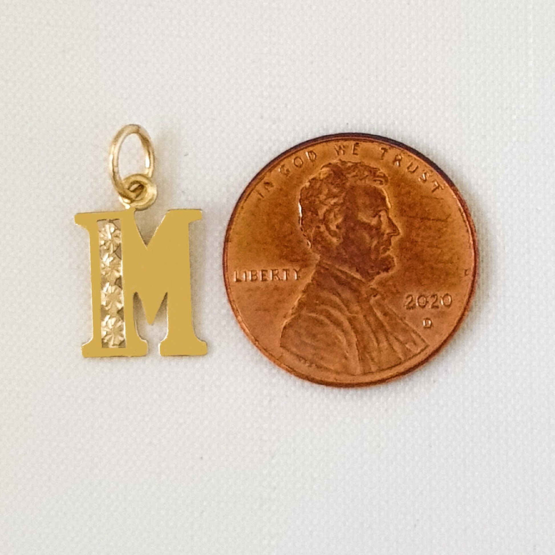 A to Z Any One 14K Yellow Gold Letter Pendant Charm