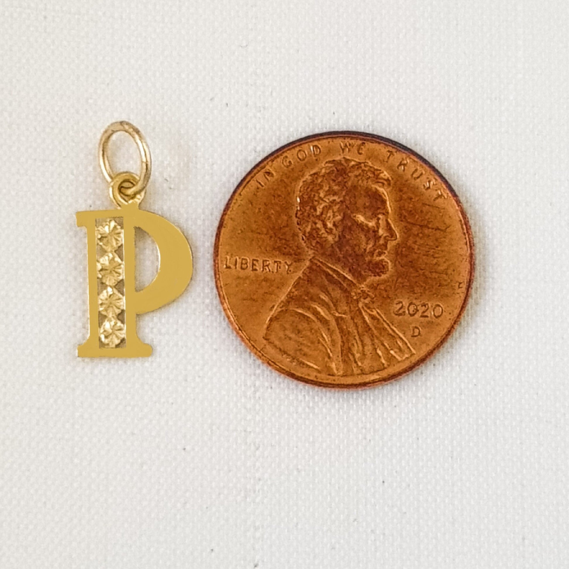 A to Z Any One 14K Yellow Gold Letter Pendant Charm