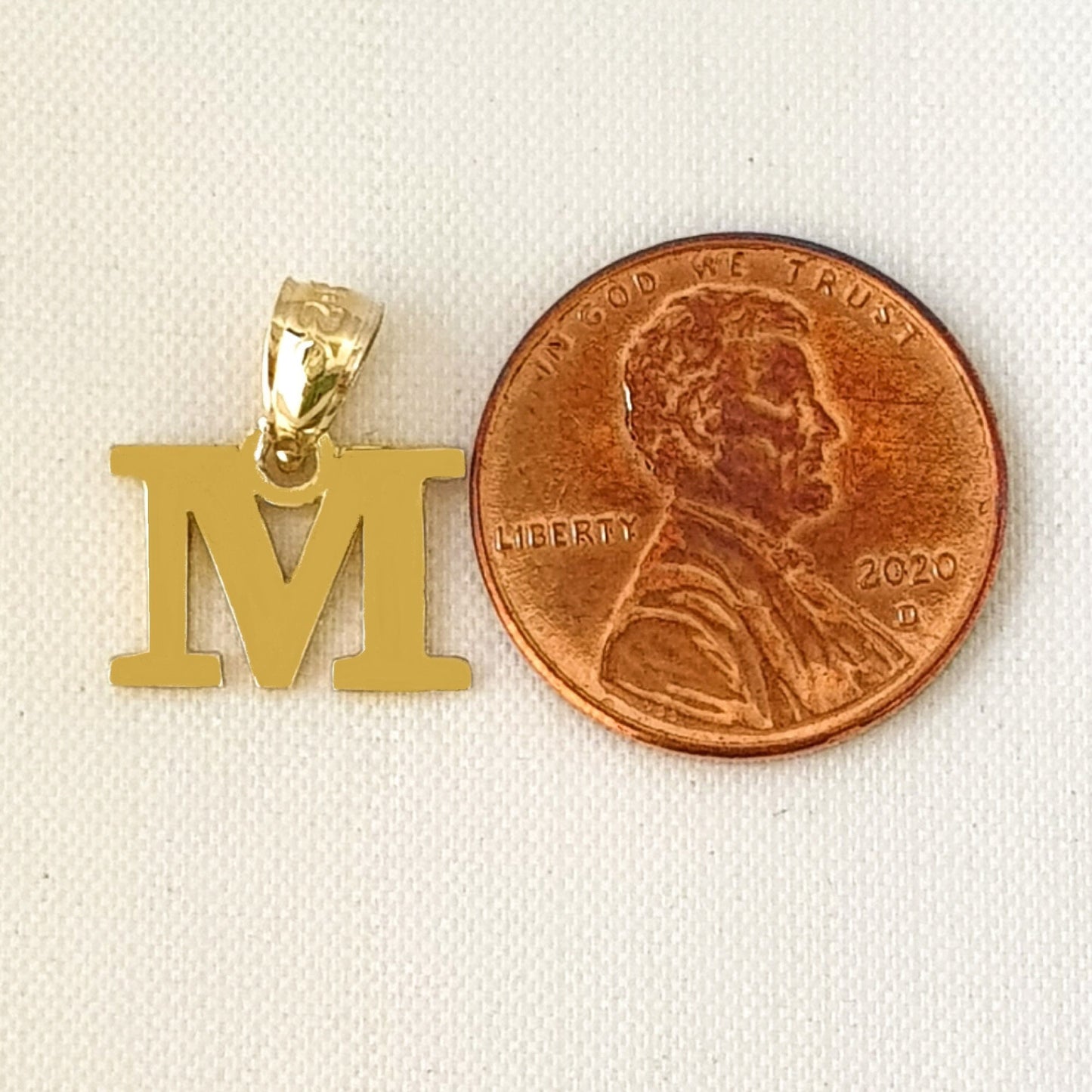 A to Z Any Any One 14K Yellow Gold Letter Pendant Charm