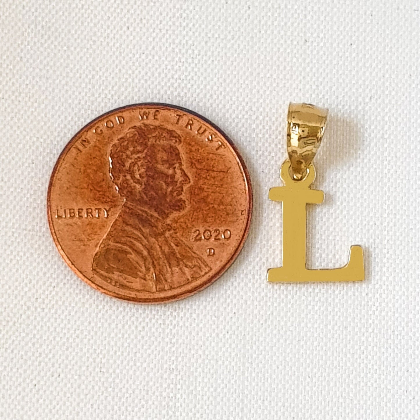 A to Z Any Any One 14K Yellow Gold Letter Pendant Charm