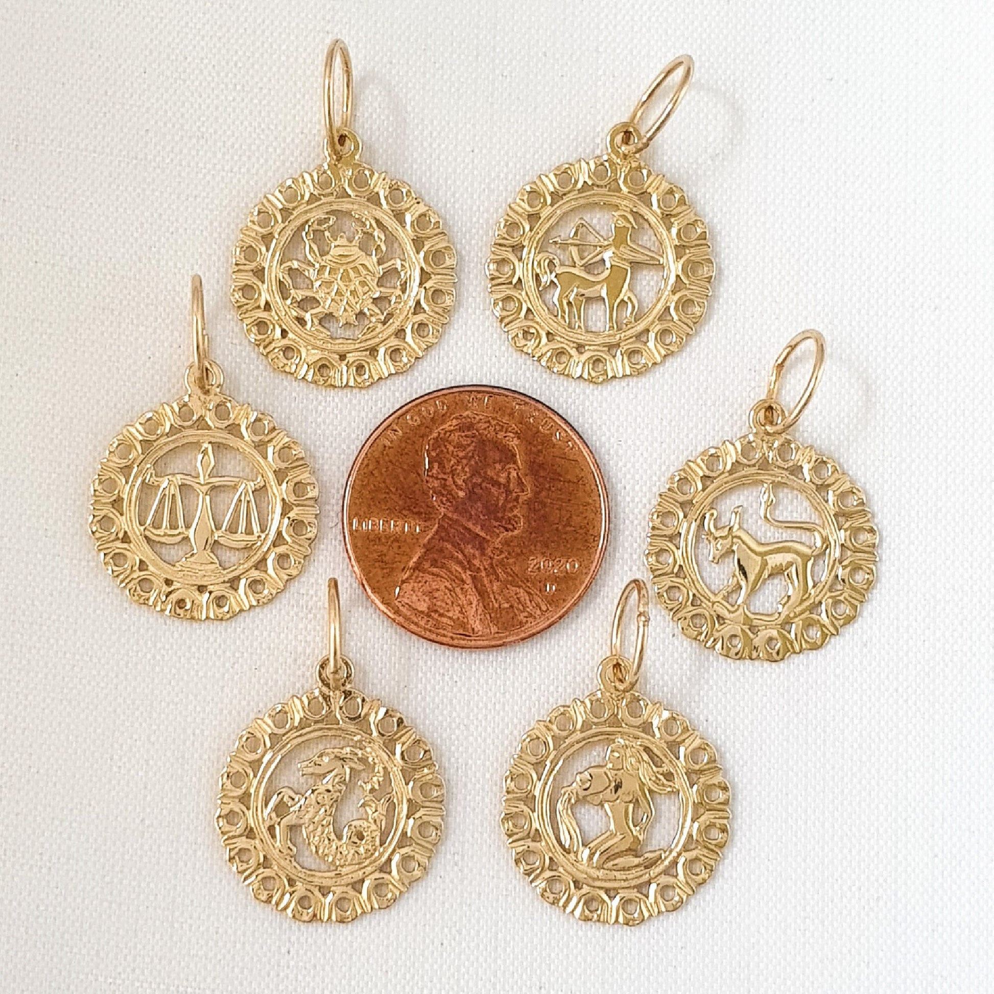 Any One 14k Yellow Gold ZODIAC Pendant