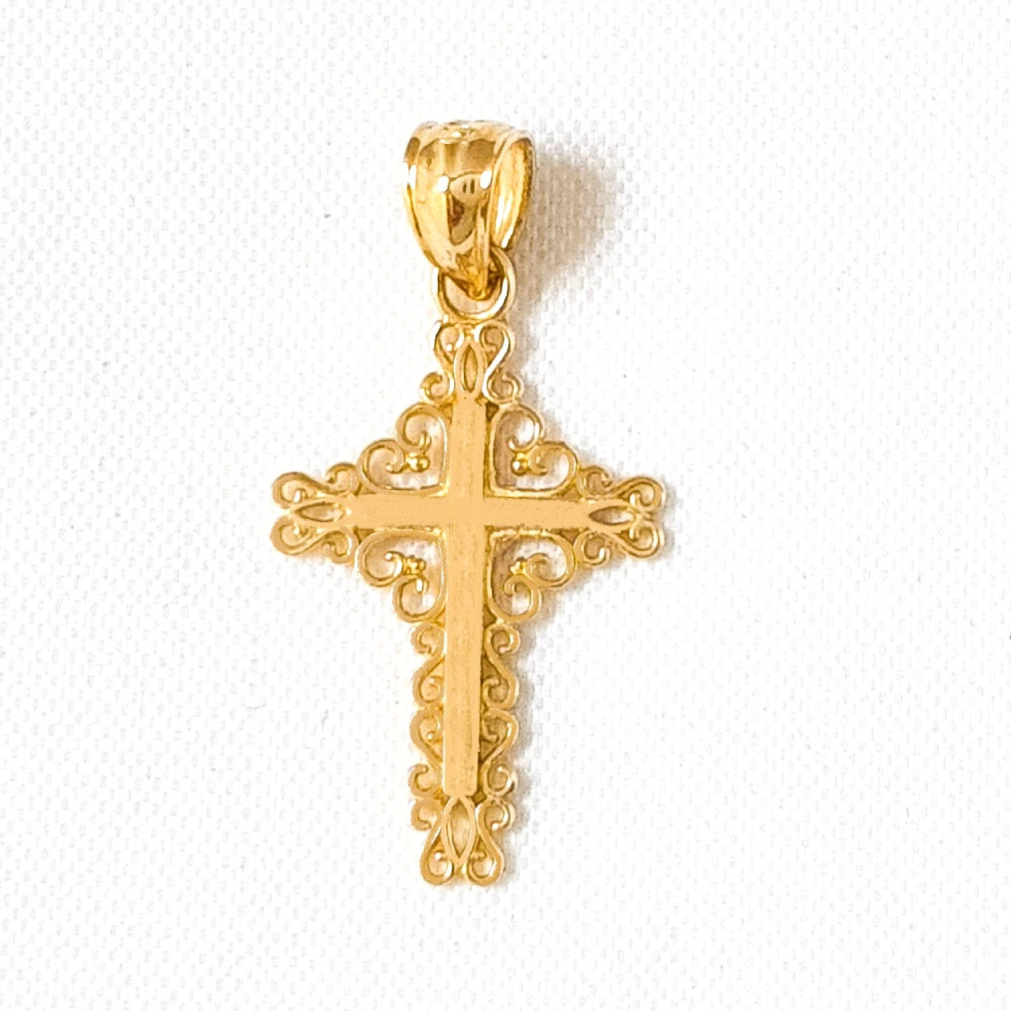 14K Yellow Gold Cross Pendant