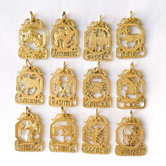 Any One 14k Yellow Gold ZODIAC Pendant