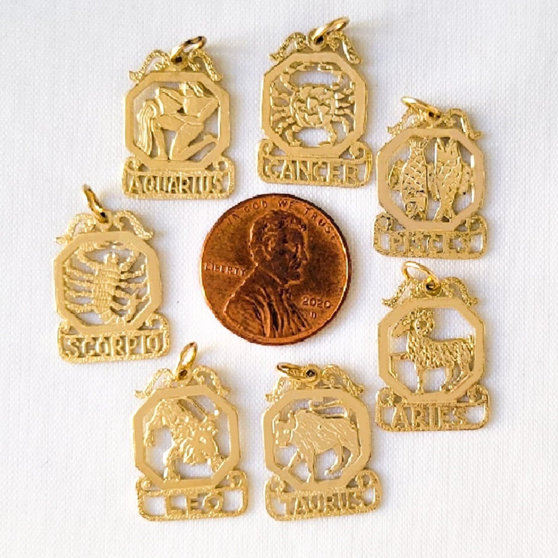 Any One 14k Yellow Gold ZODIAC Pendant