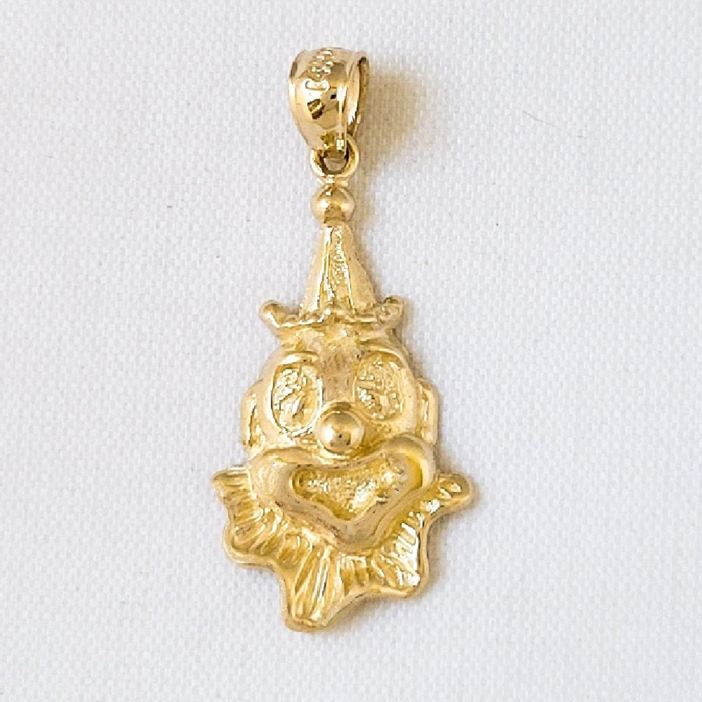 14K Yellow Gold Clown Pendant