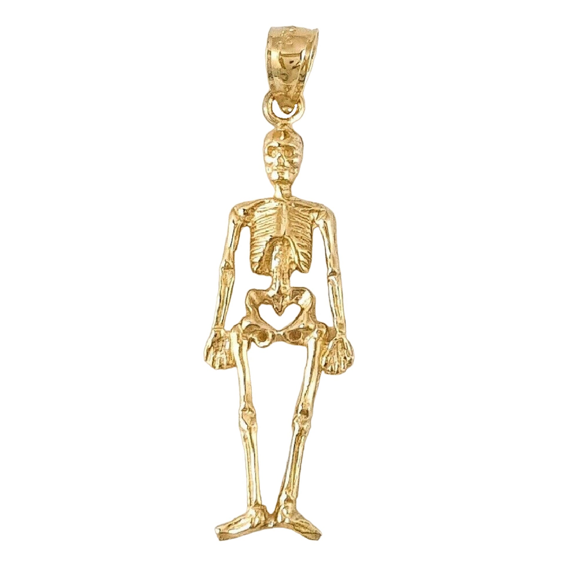 14K Yellow Gold Skeleton Pendant