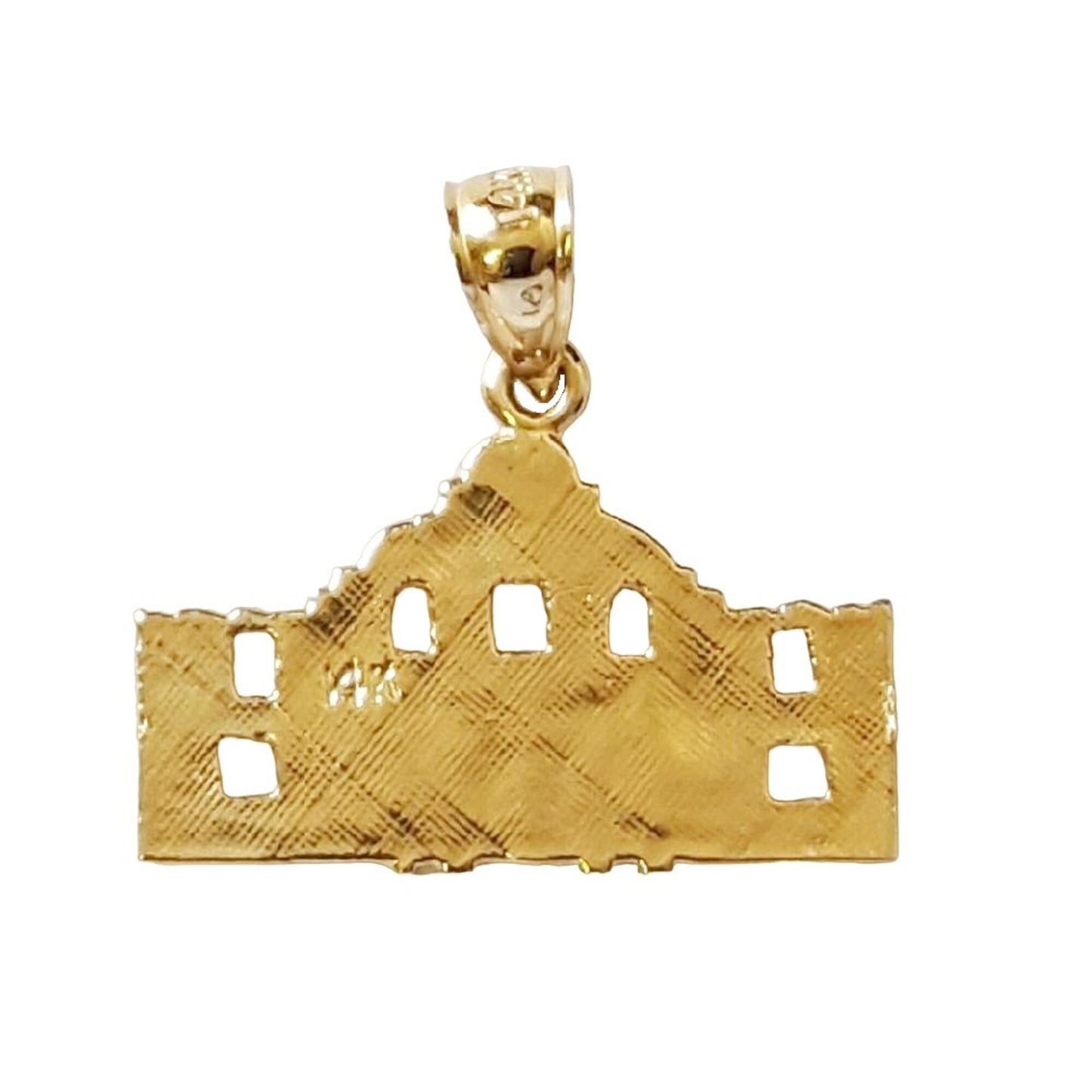 14K Yellow Gold ALAMO Mission San Antonio Texas Pendant