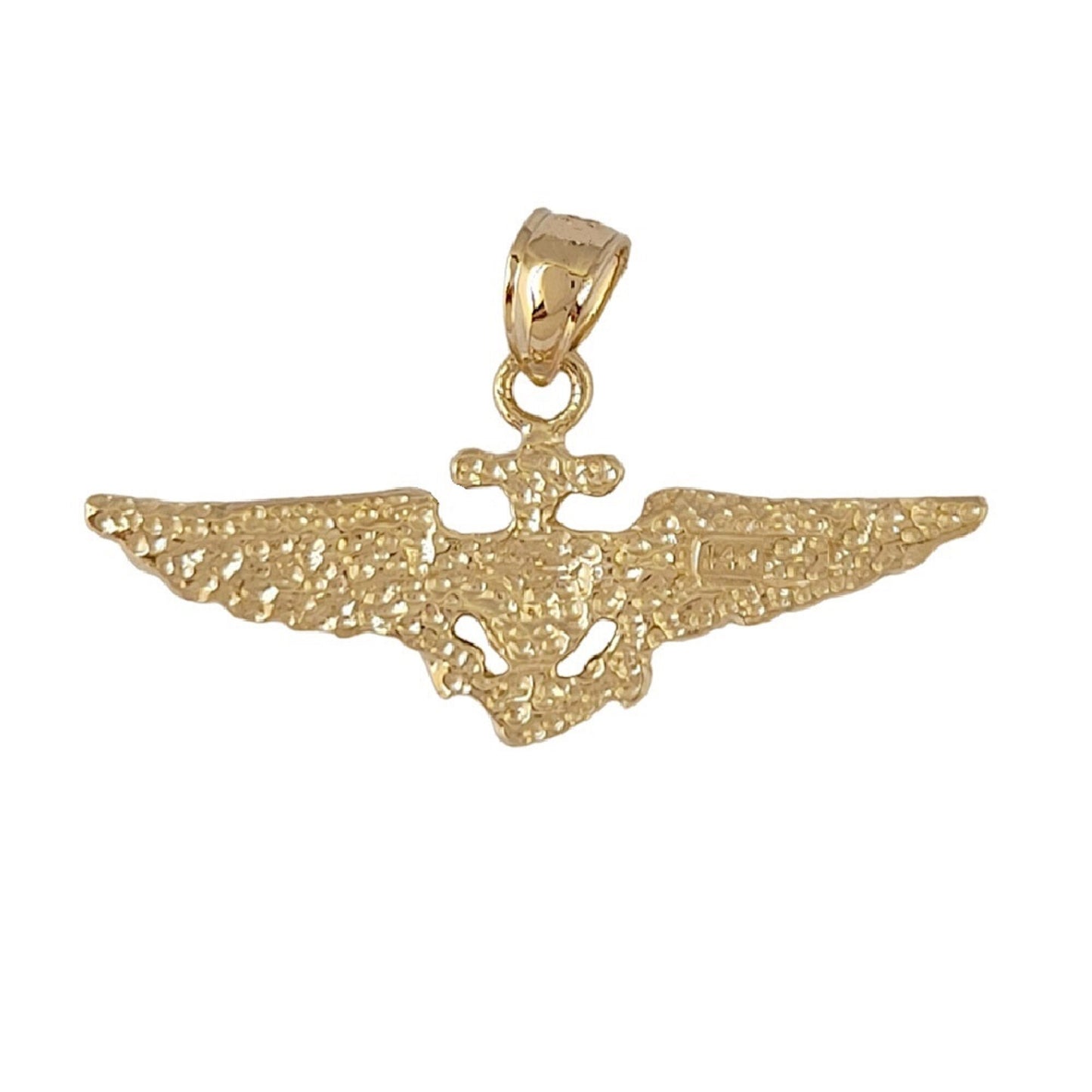 14K Yellow Gold Navy Pendant