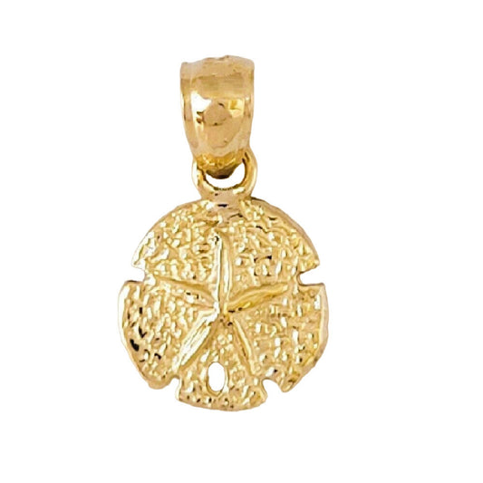 14K Yellow Gold Sand Dollar Pendant