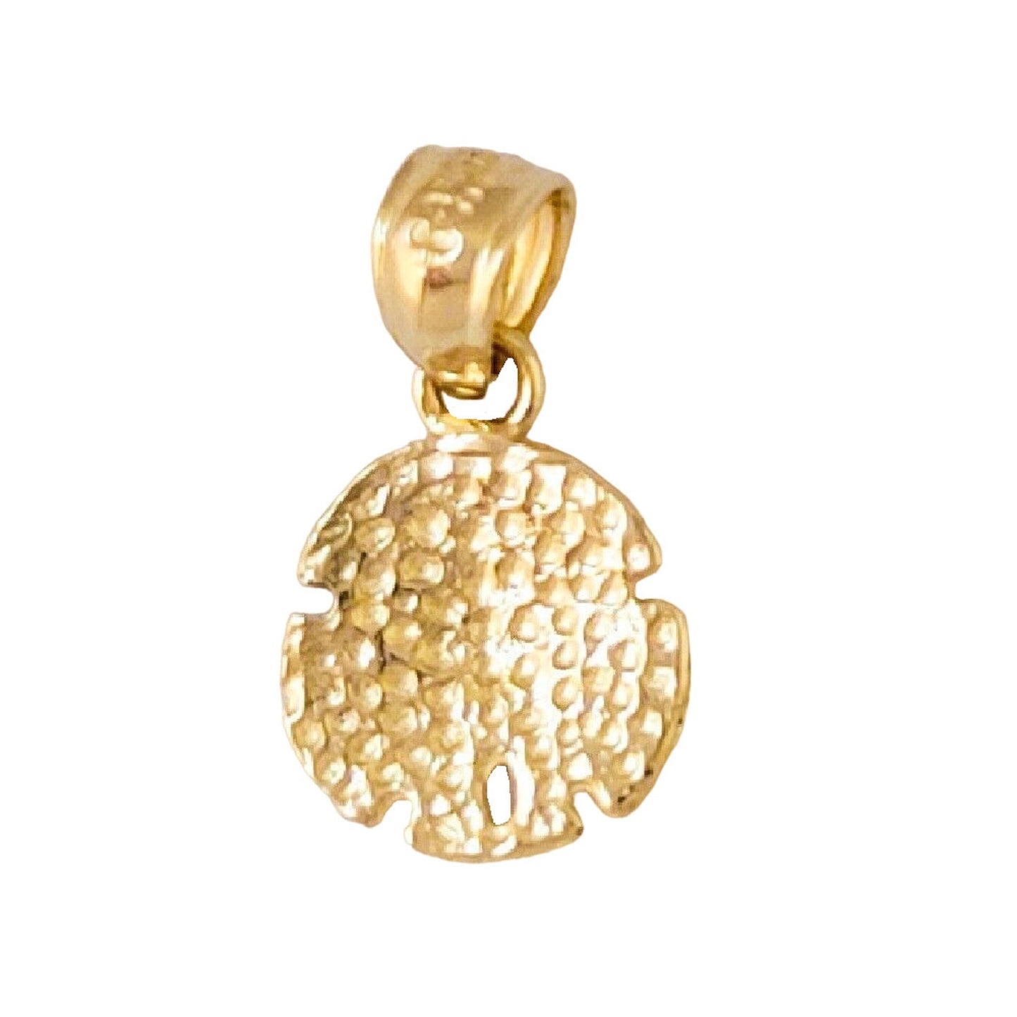 14K Yellow Gold Sand Dollar Pendant