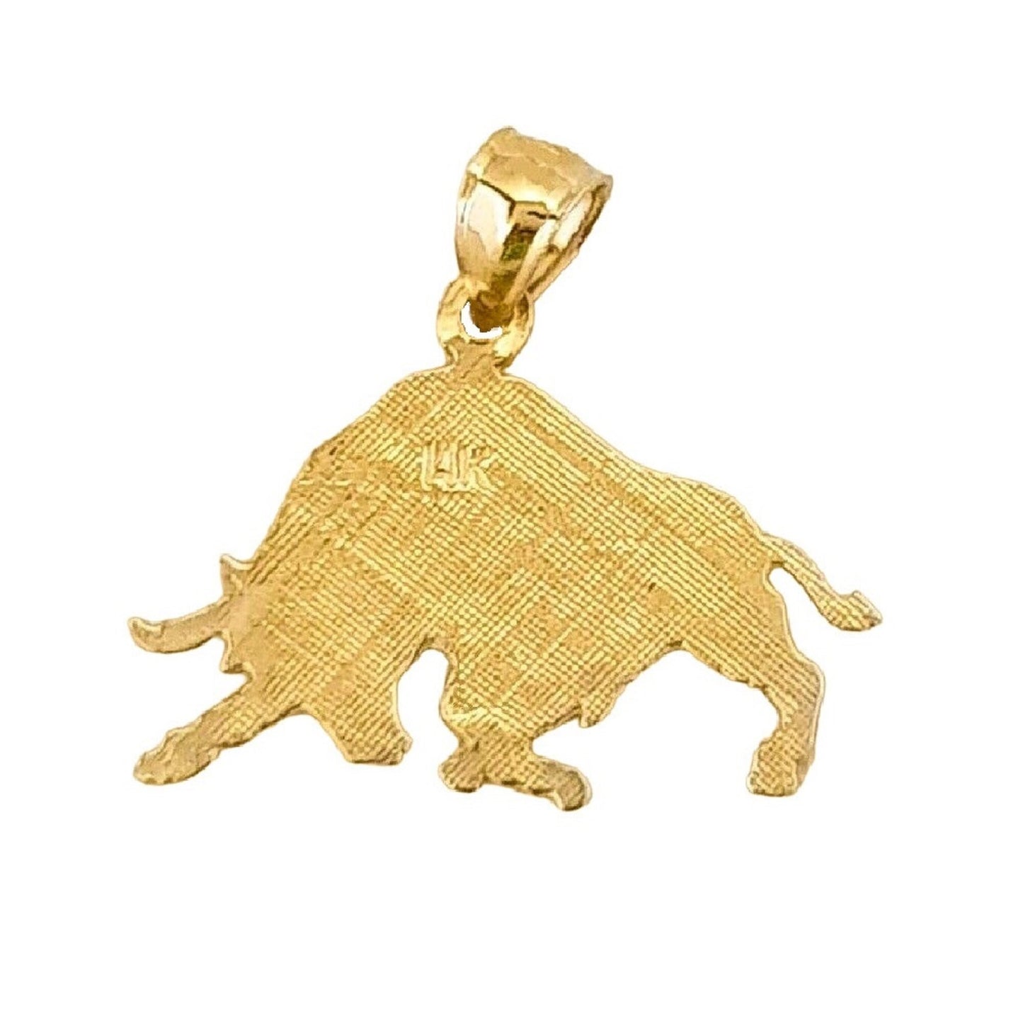 14K Yellow Gold BULL Pendant