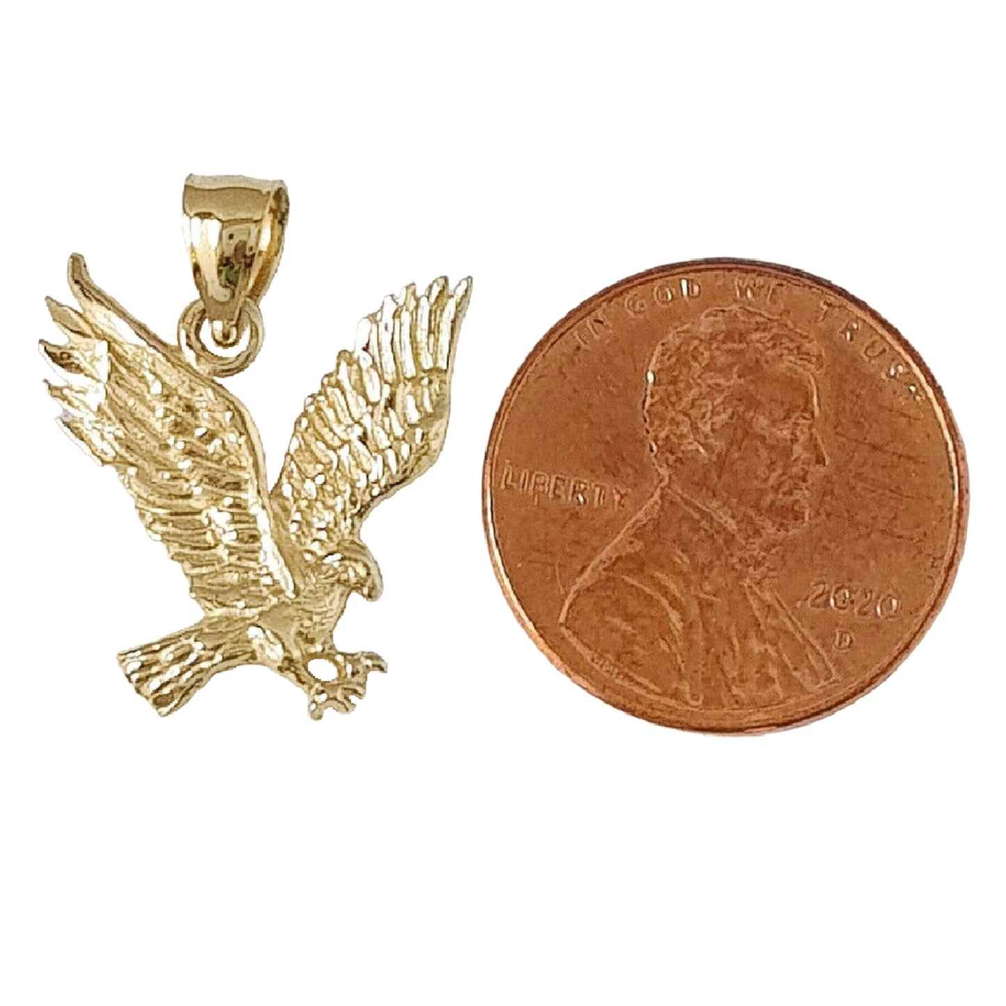 14K Yellow Gold Eagle Pendant