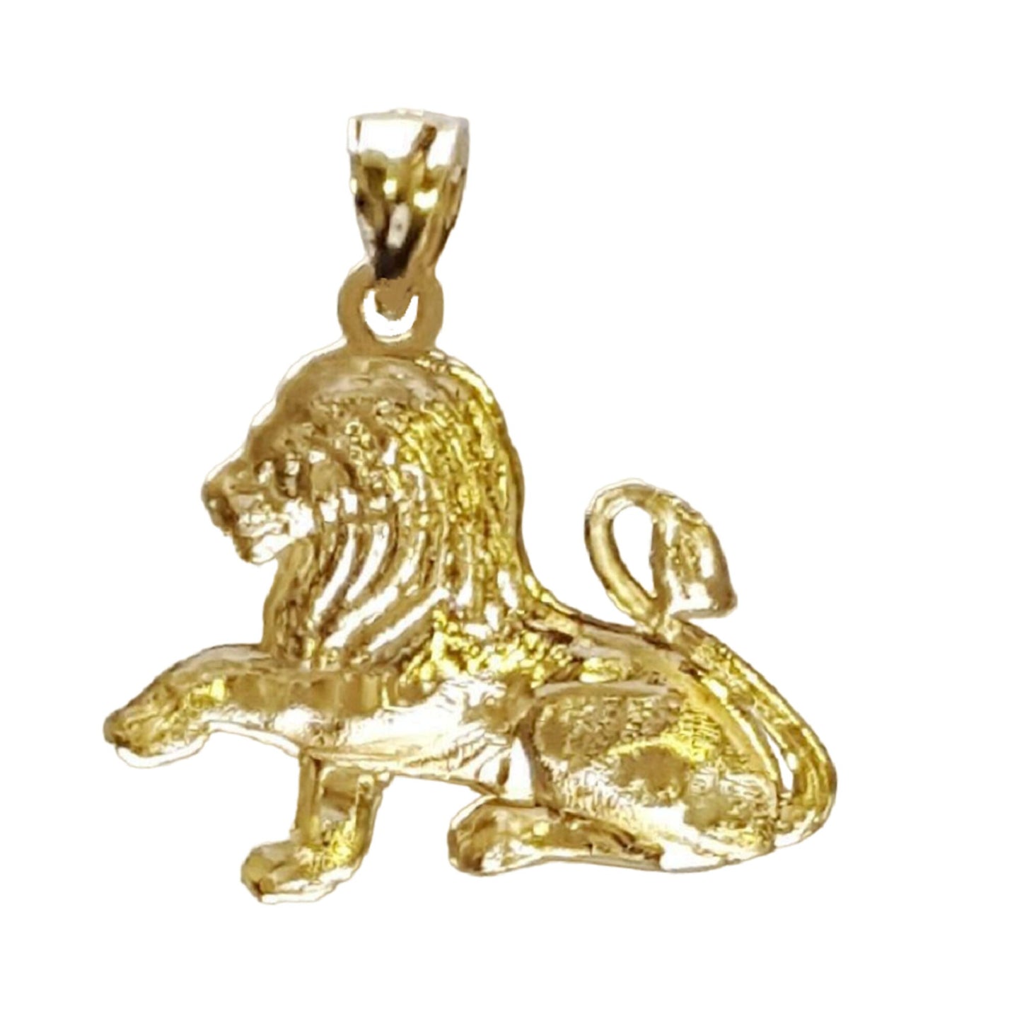 14K Yellow Gold Lion Pendant