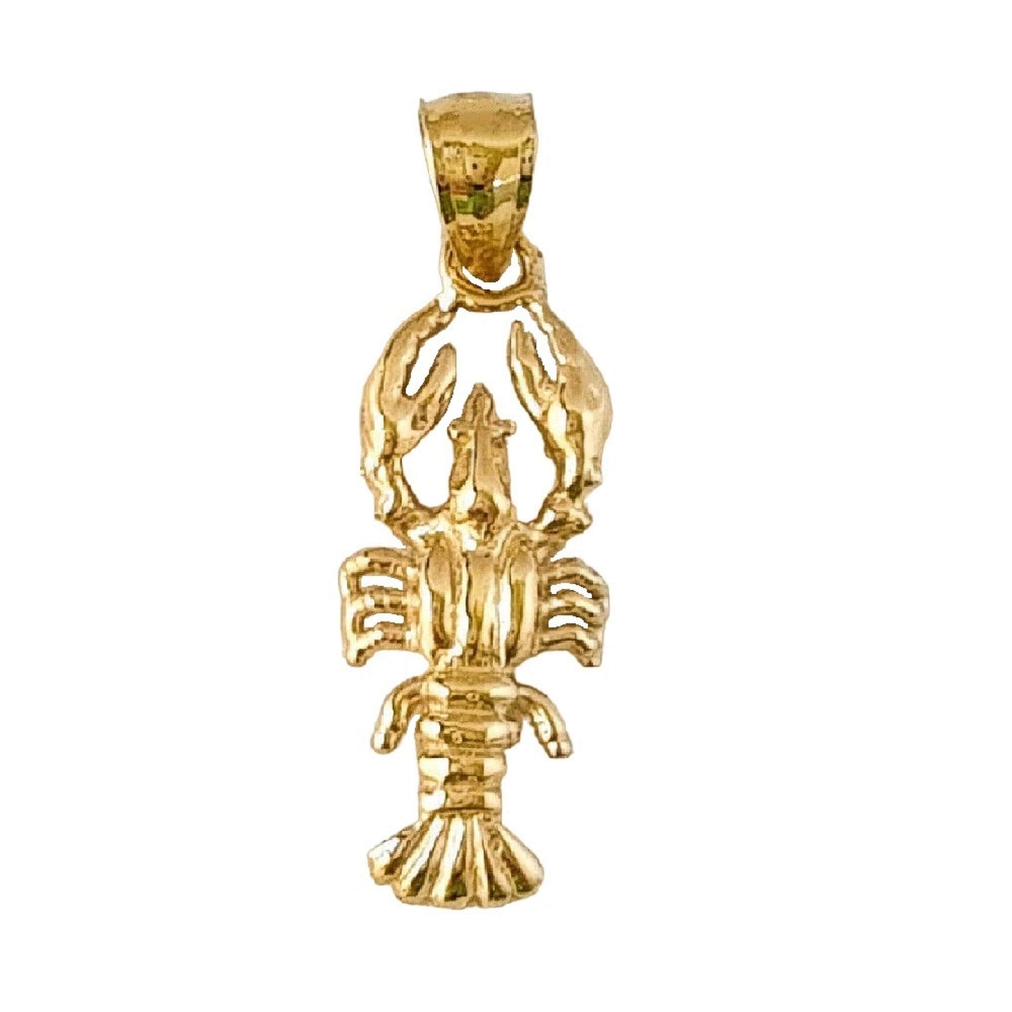 14K Yellow Gold Lobster Pendant