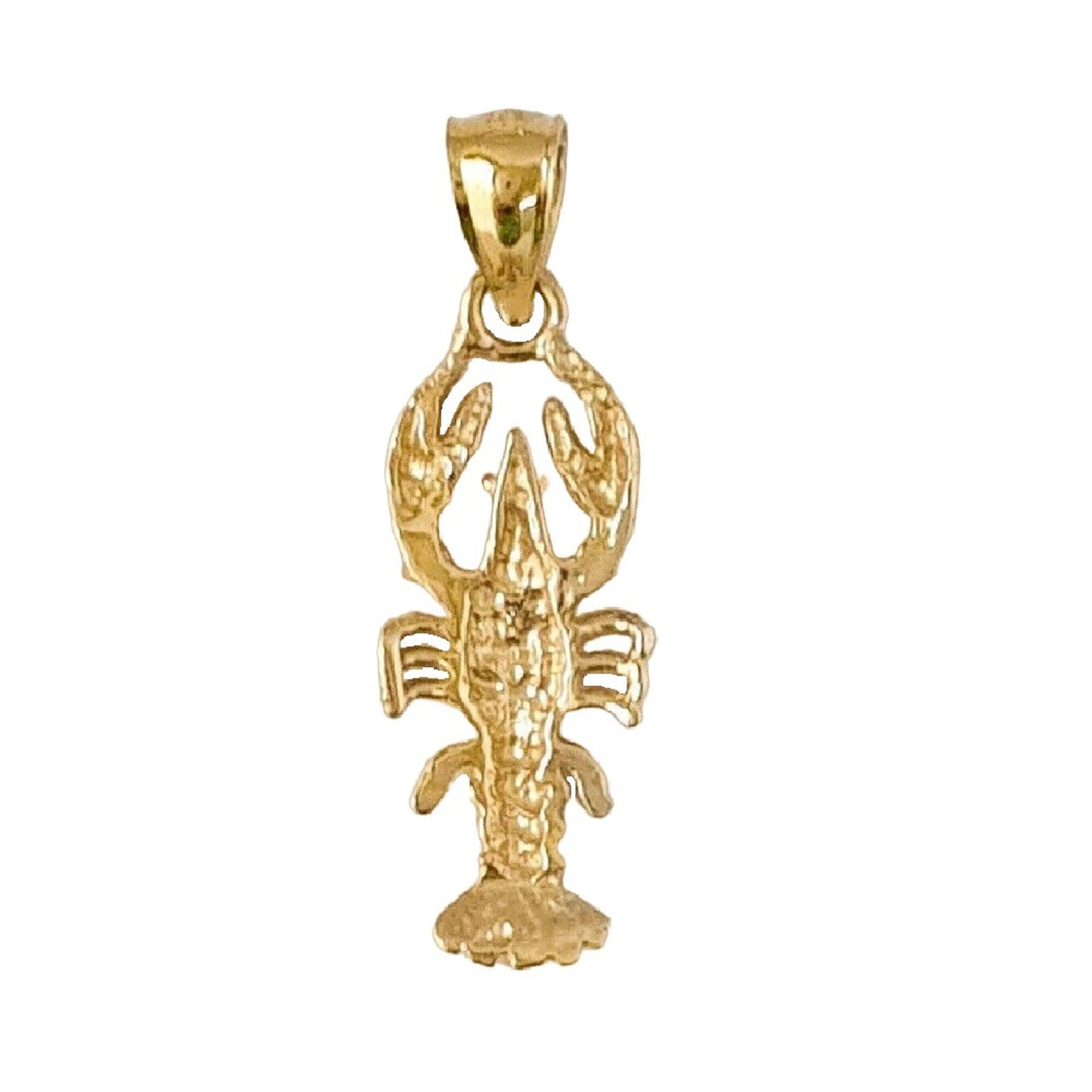 14K Yellow Gold Lobster Pendant
