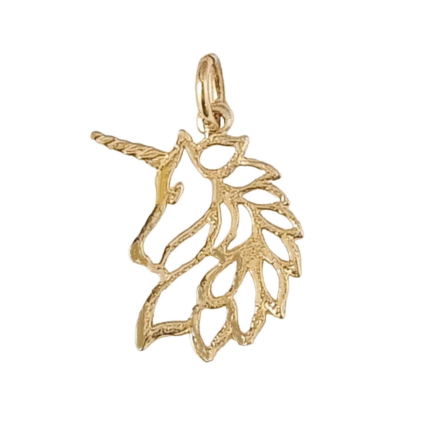 14K Yellow Gold Unicorn Pendant
