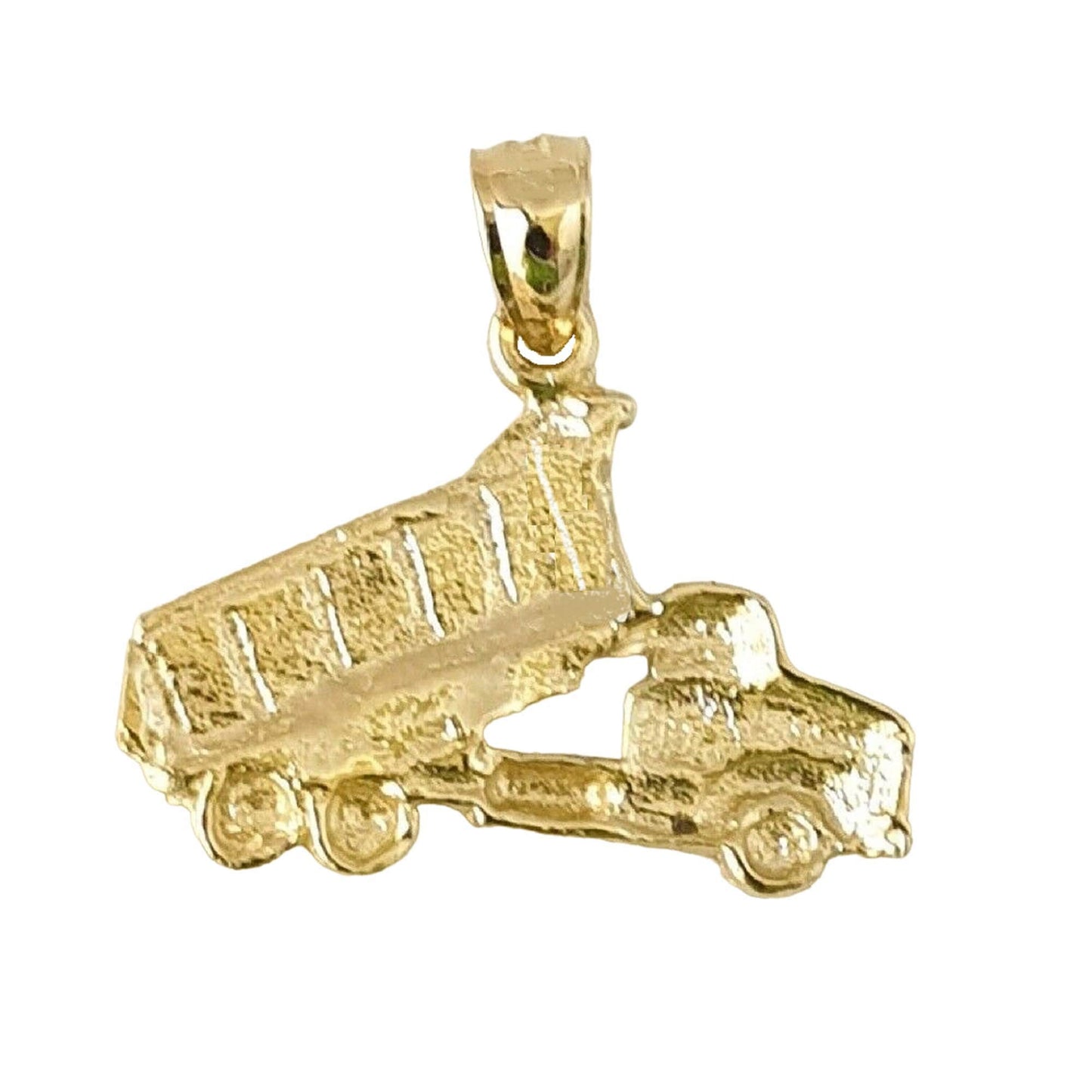 14K Yellow Gold DUMP TRUCK Pendant