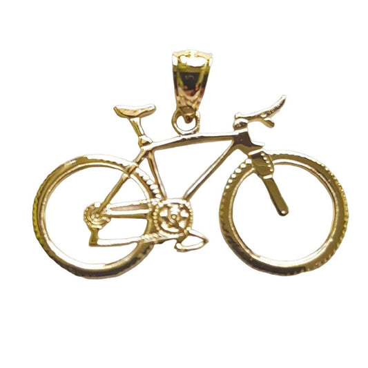 14K Yellow Gold BICYCLE Pendant
