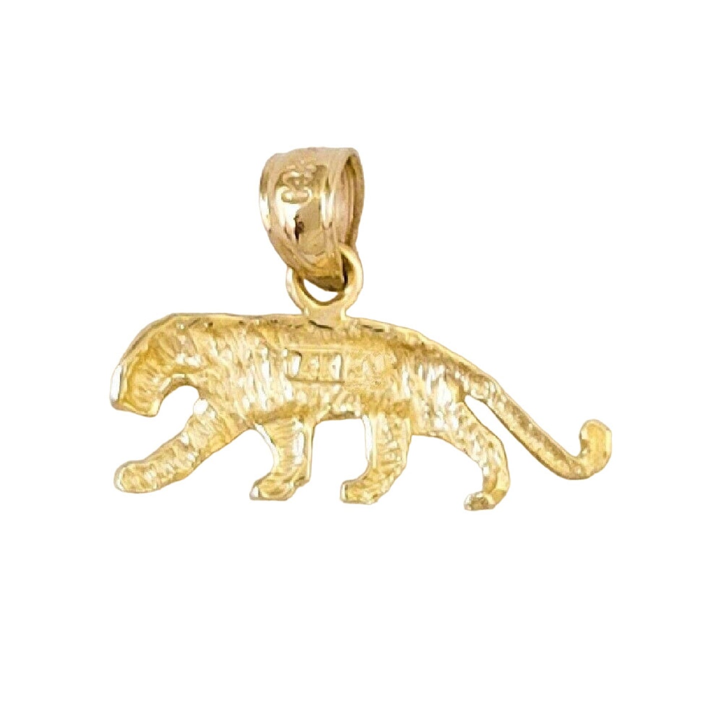14K Yellow Gold Panther, Big Cat Pendant