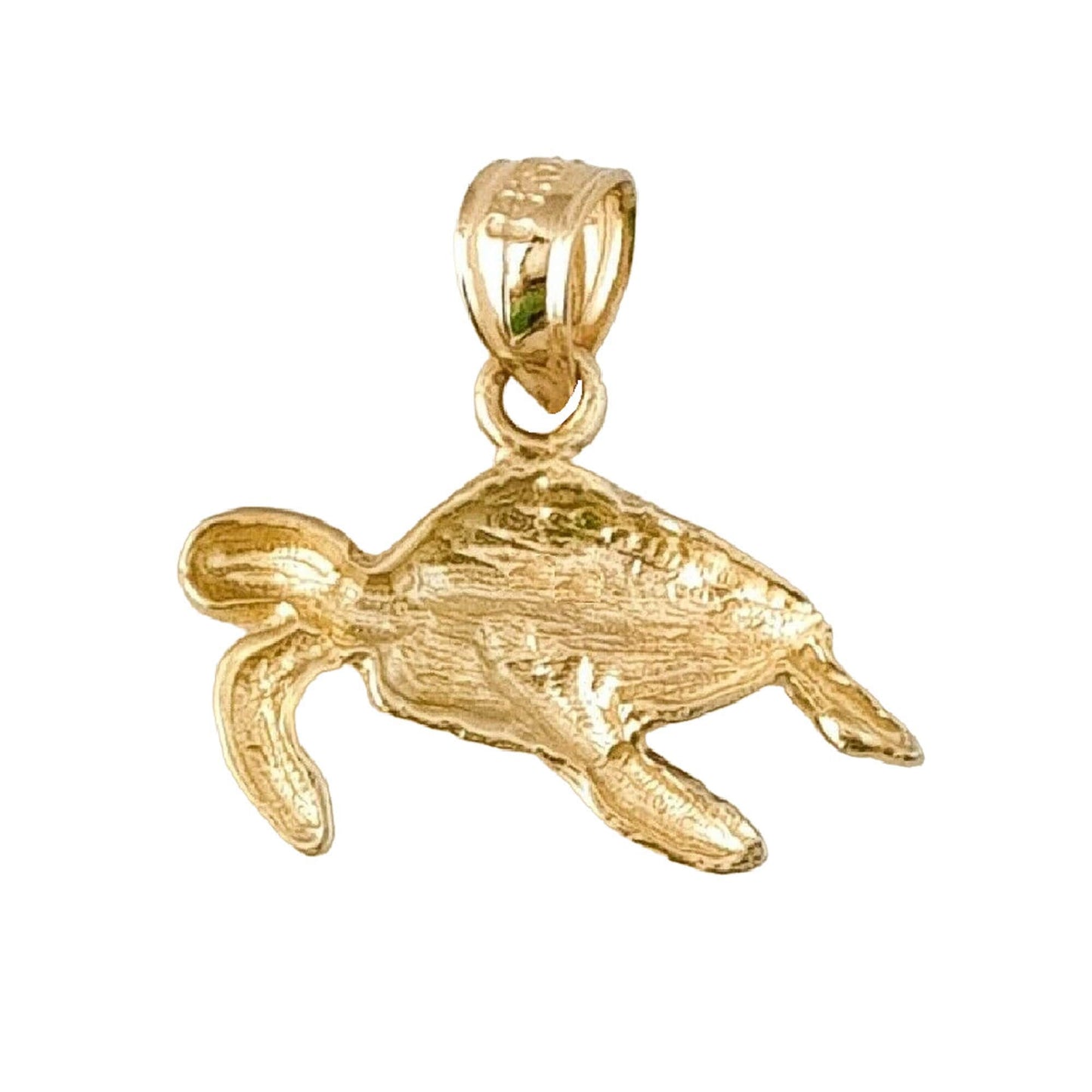 14K Yellow Gold Turtle Pendant