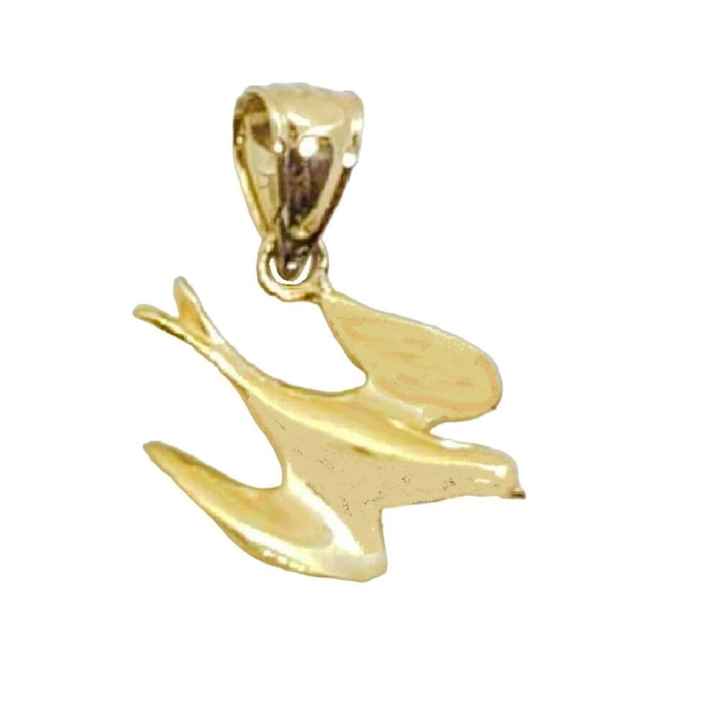 14K Yellow Gold Swallow Bird Pendant