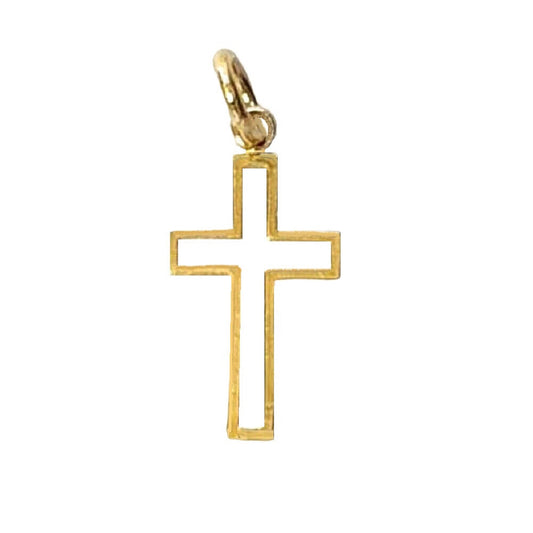 14K Yellow Gold Cross Small Pendant