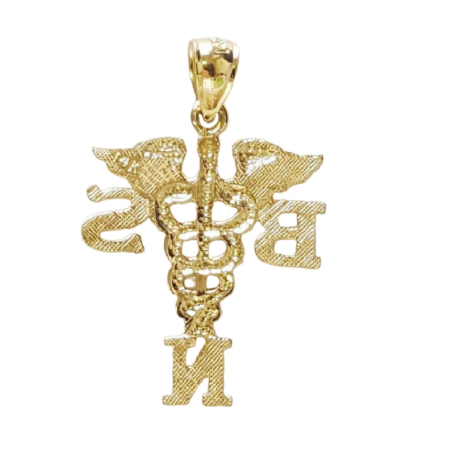 14K Yellow Gold BSN Bachelors Science Nursing Pendant