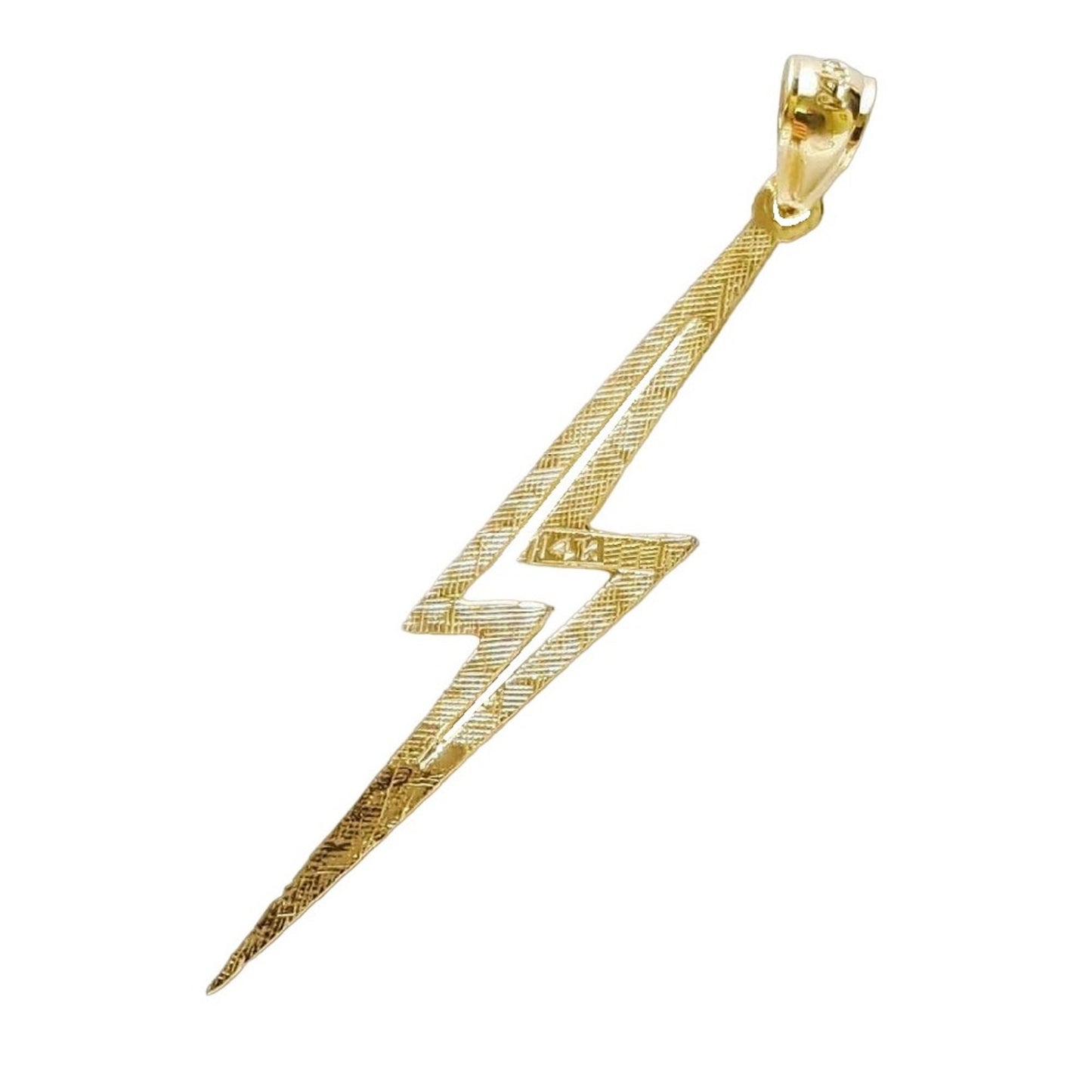 14K Yellow Gold LIGHTNING BOLT Pendant