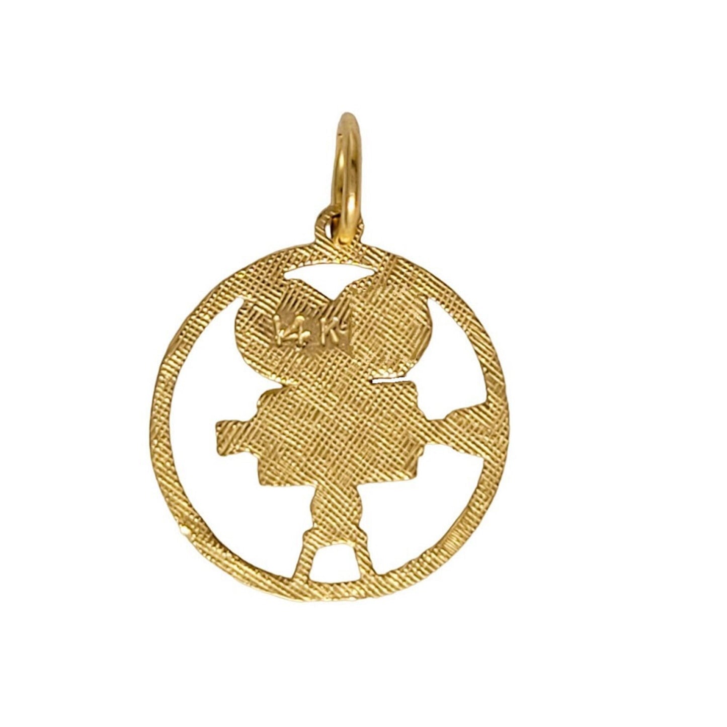 14K Yellow Gold Movie Camera Pendant Charm