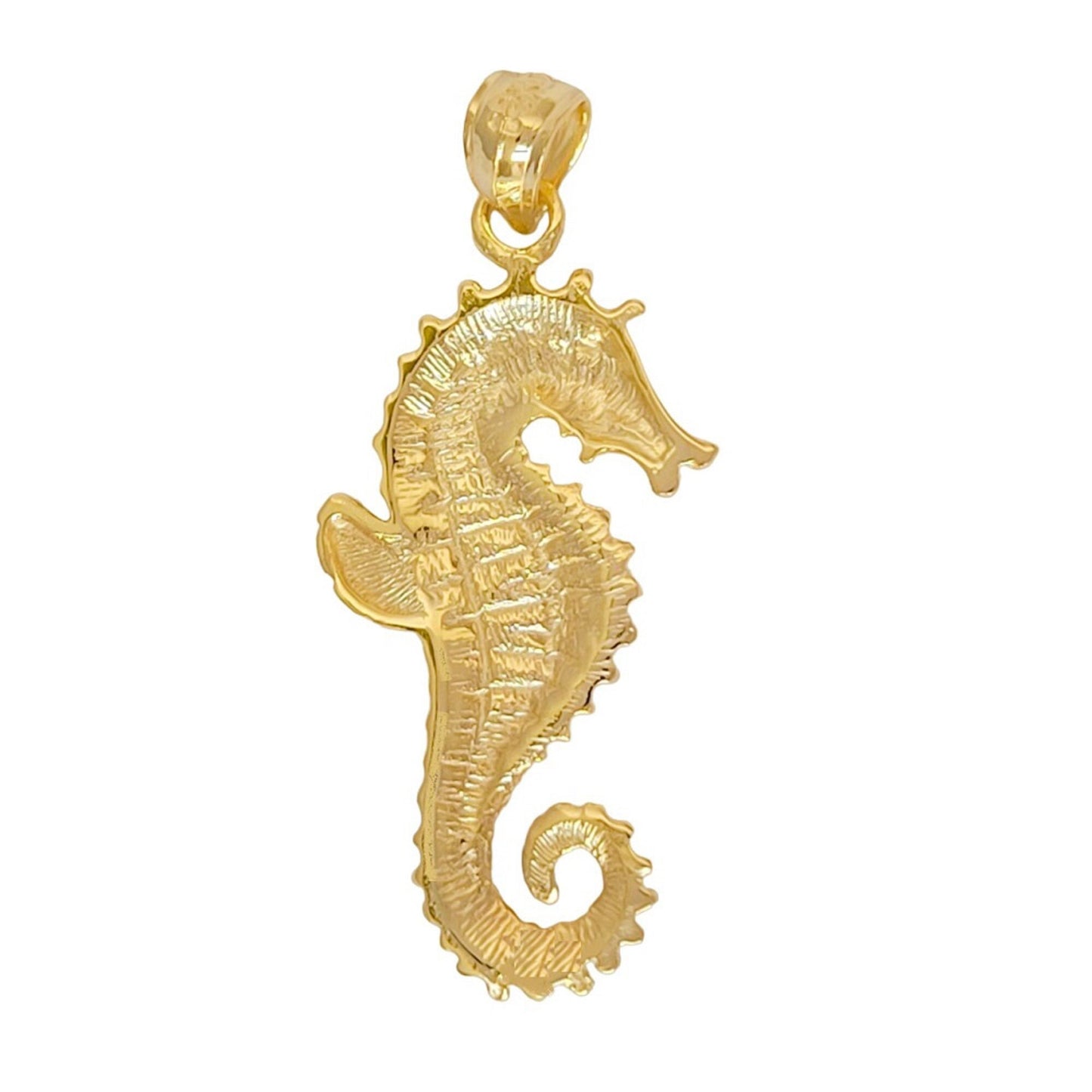14K Yellow Gold Seahorse Pendant