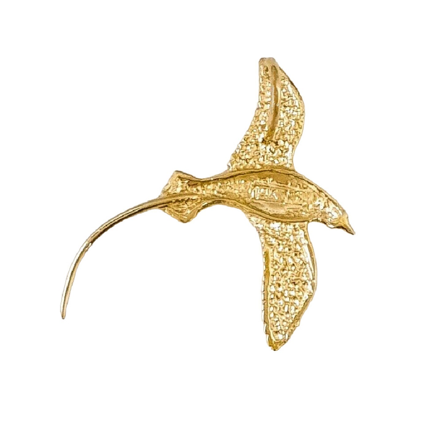 14K Yellow Gold Bermuda Longtail Bird Pendant