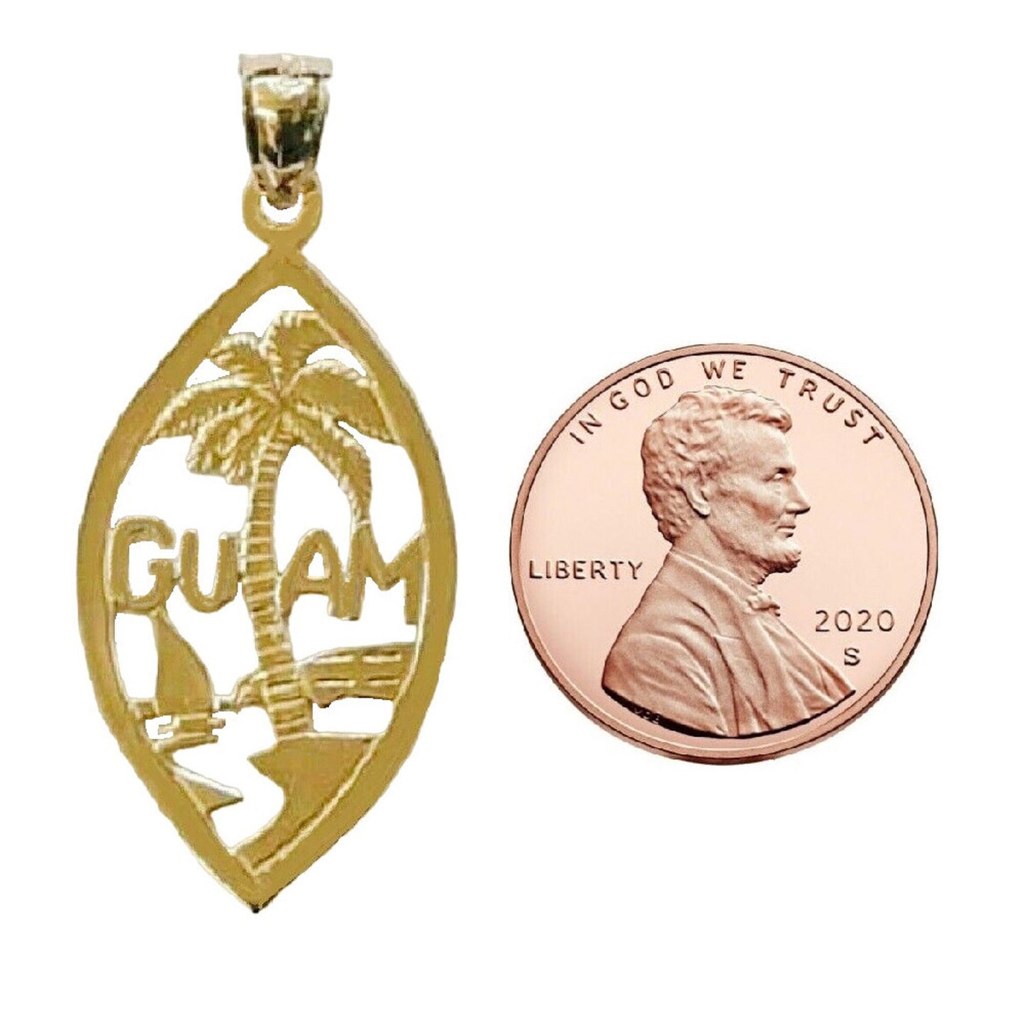 14K Yellow Gold GUAM Pendant