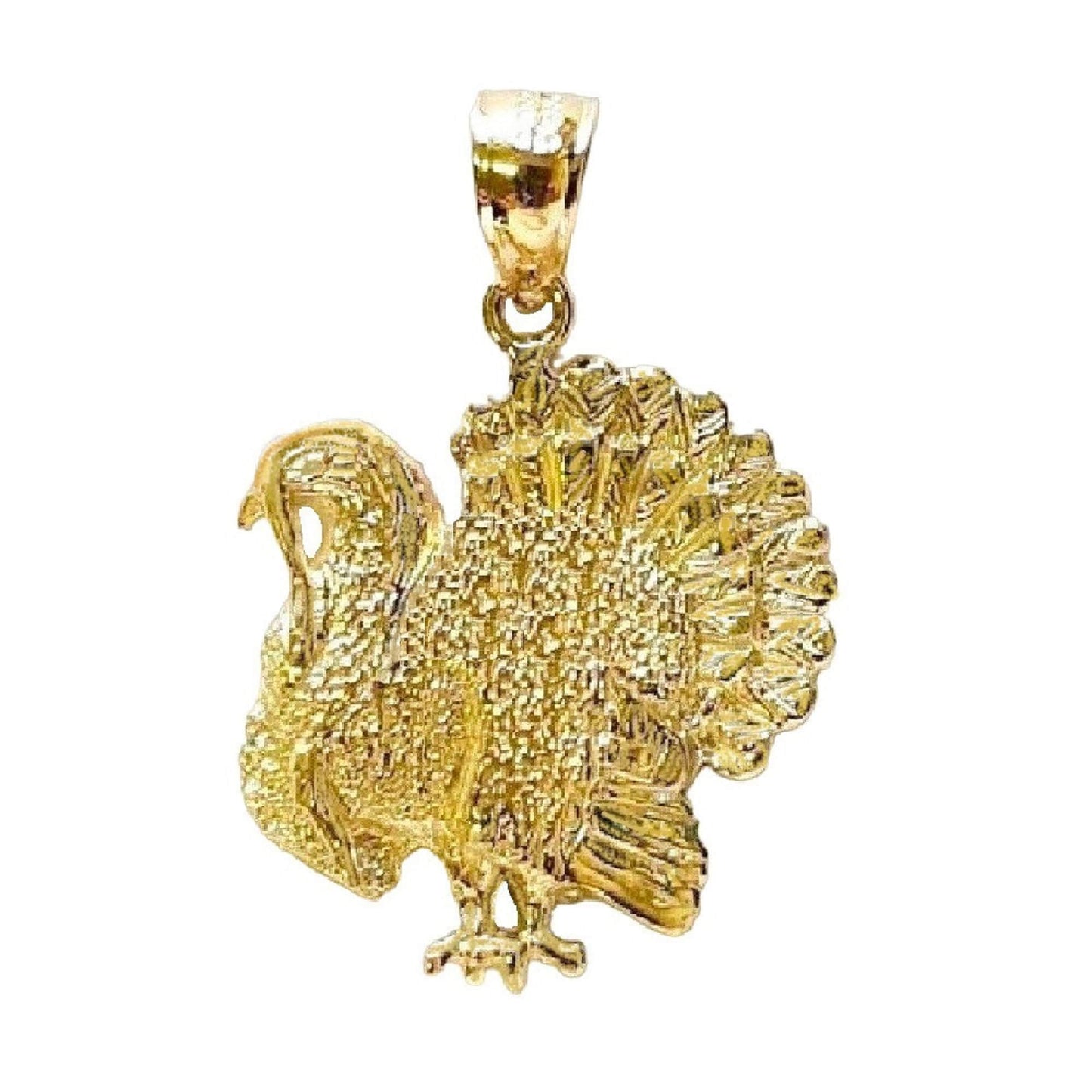 14K Yellow Gold Turkey Pendant