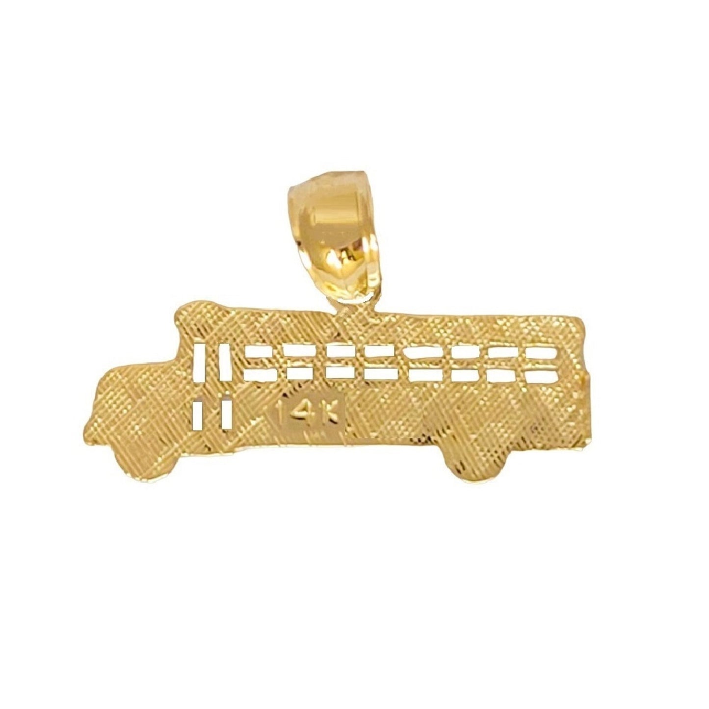 14K Yellow Gold SCHOOL BUS Pendant
