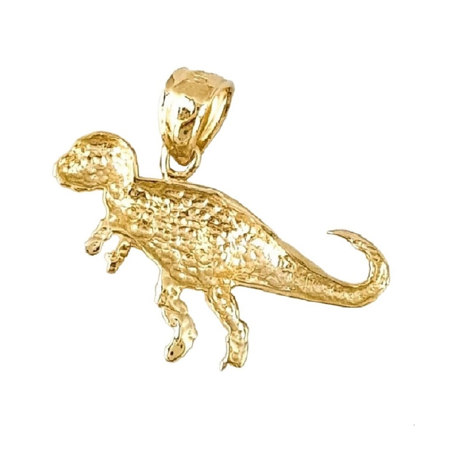 14K Yellow Gold T-Rex Dinosaur Pendant