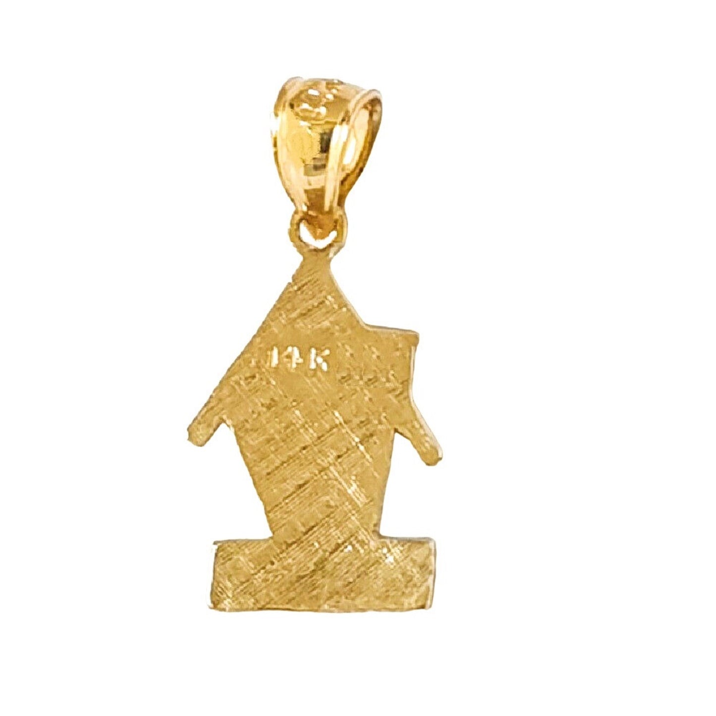 14K Yellow Gold Sold House Pendant