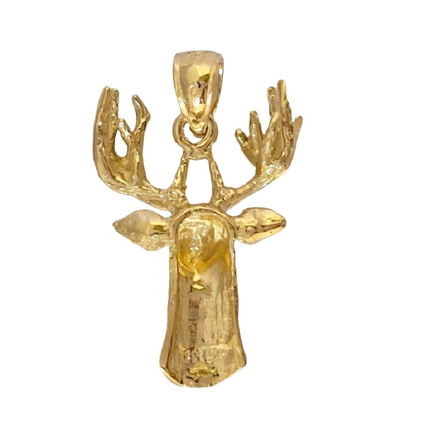 14K Yellow Gold Deer Pendant