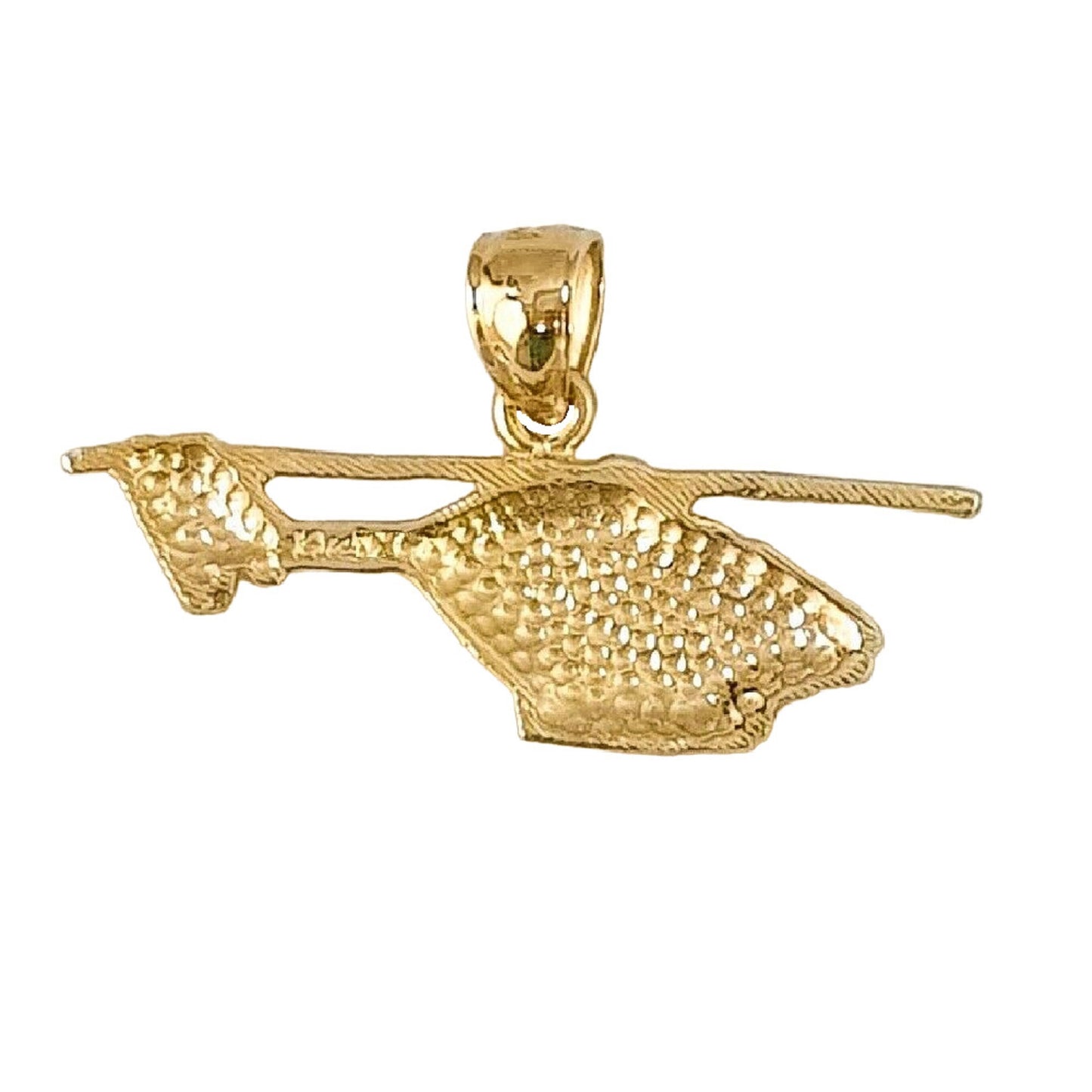 14K Yellow Gold HELICOPTER Pendant