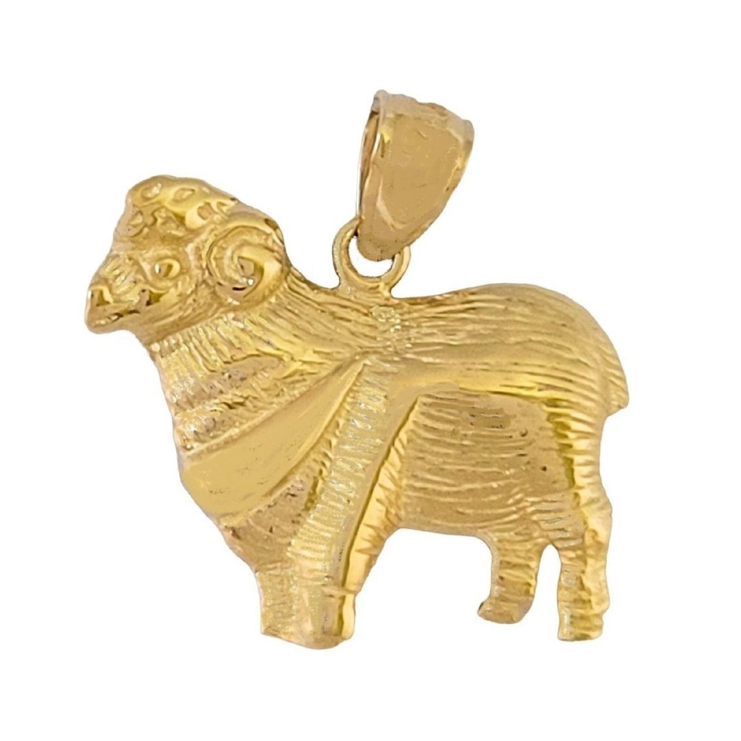 14K Yellow Gold Sheep Pendant